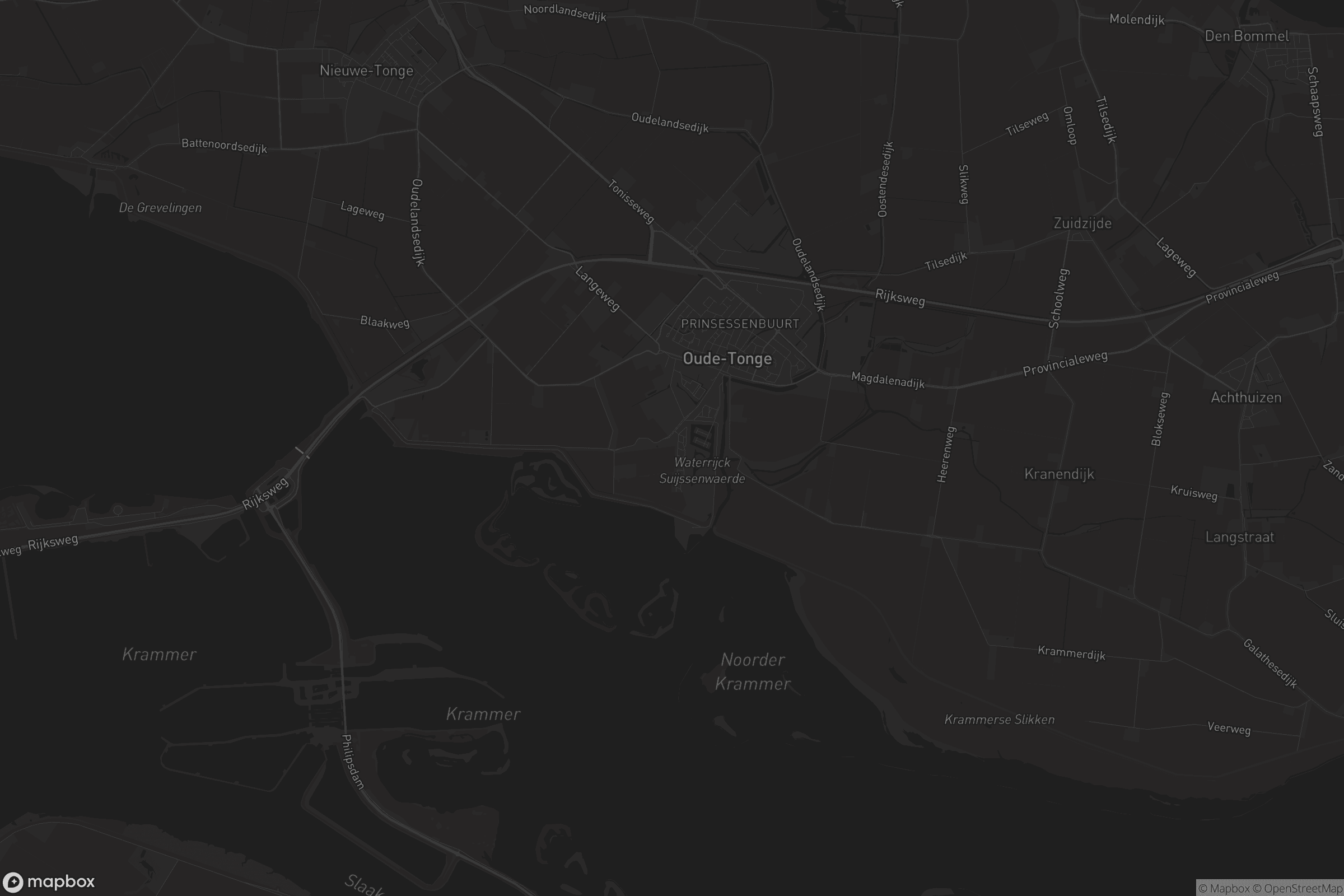 Kaart van Oude-Tonge