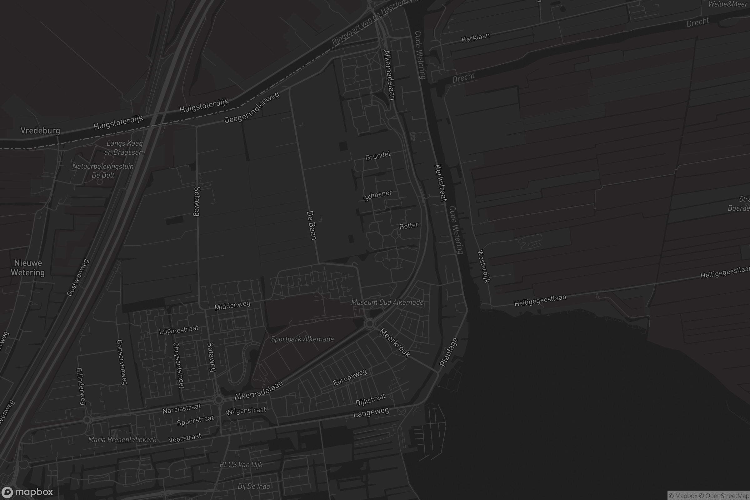 Kaart van Oude Wetering