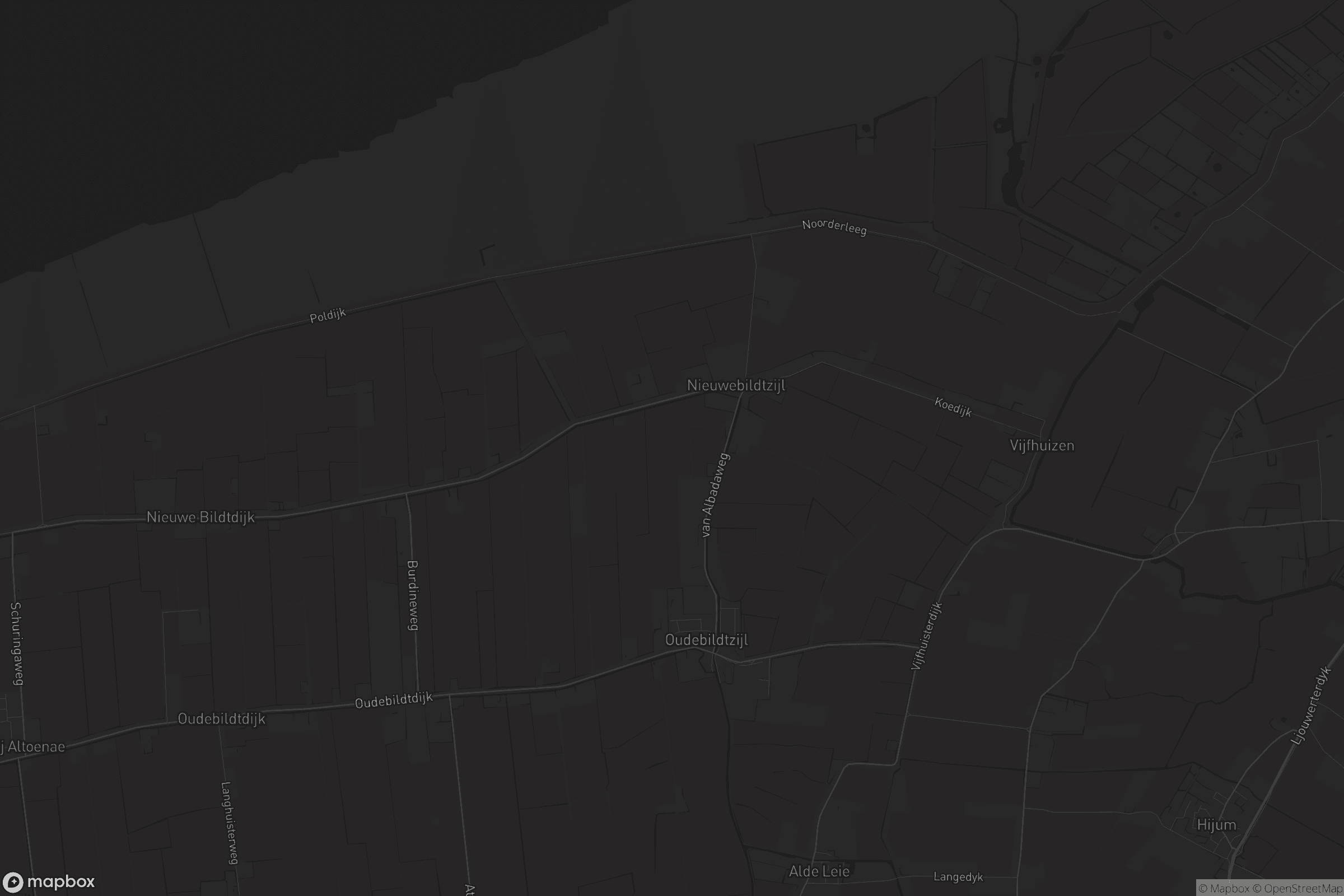 Kaart van Oudebildtzijl