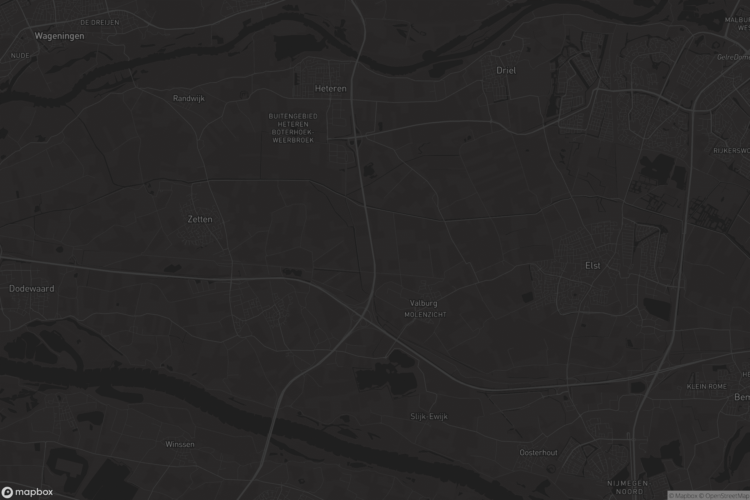 Kaart van Overbetuwe