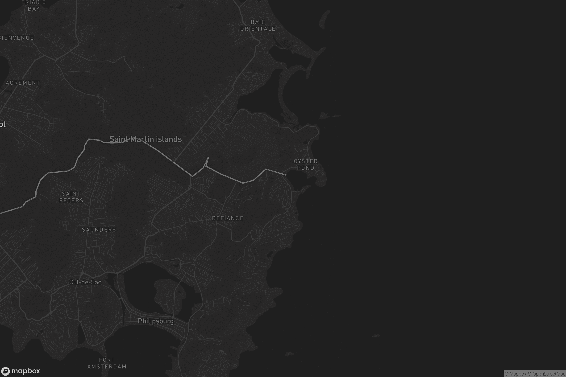 Kaart van Oyster Pond