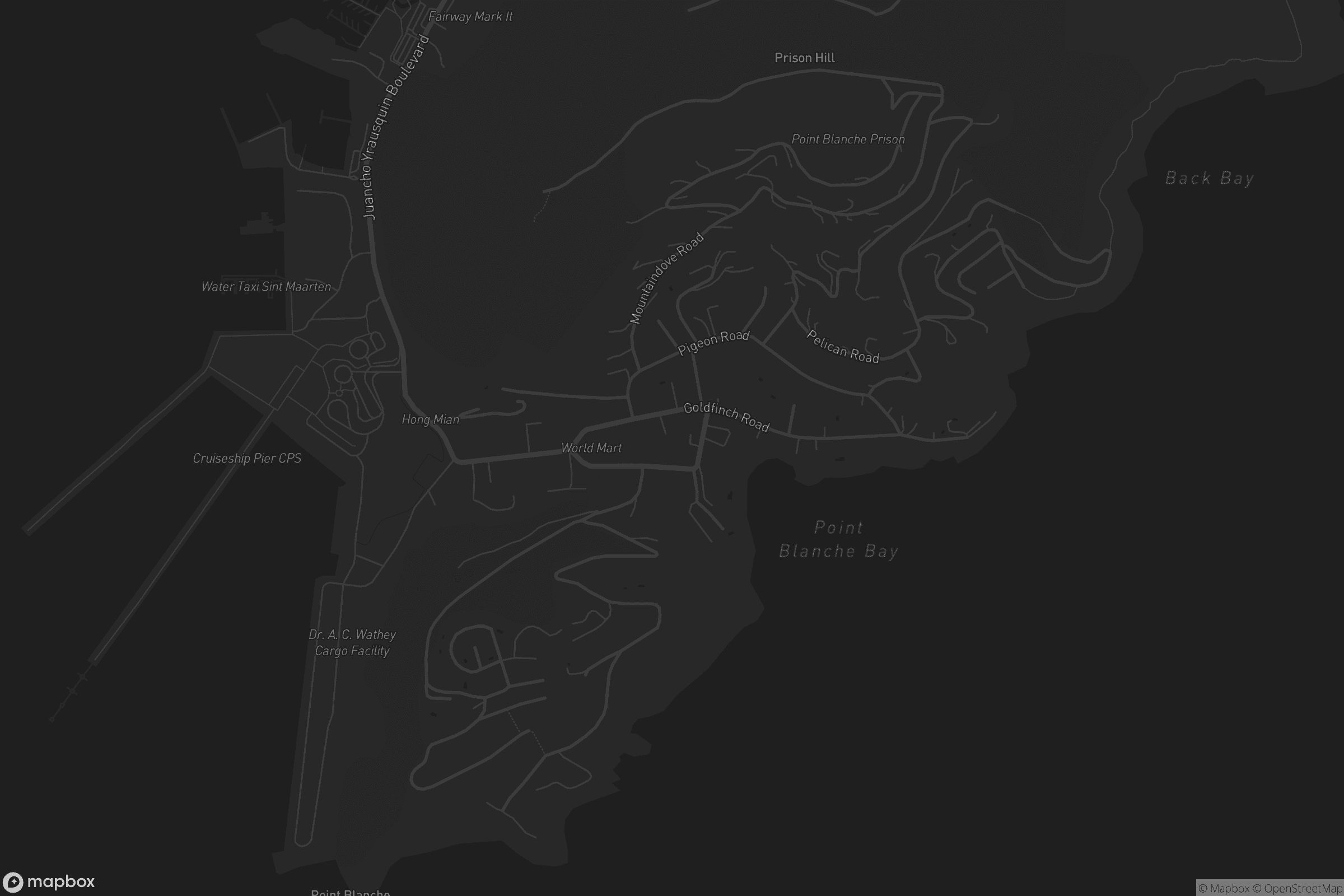 Kaart van Pointe Blanche