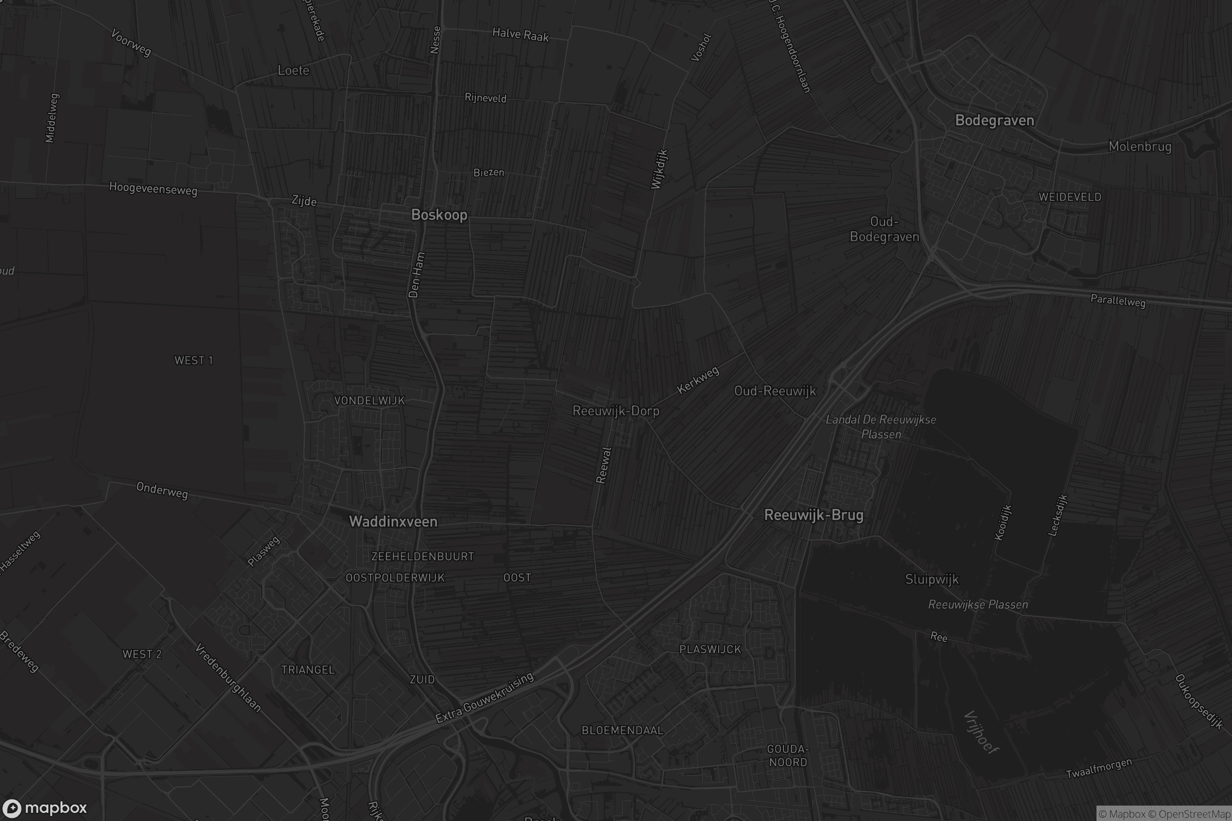 Kaart van Reeuwijk-Dorp