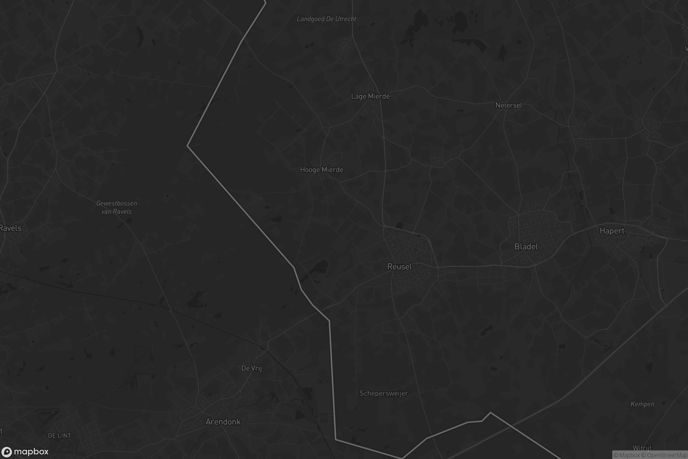 Kaart van Reusel-De Mierden
