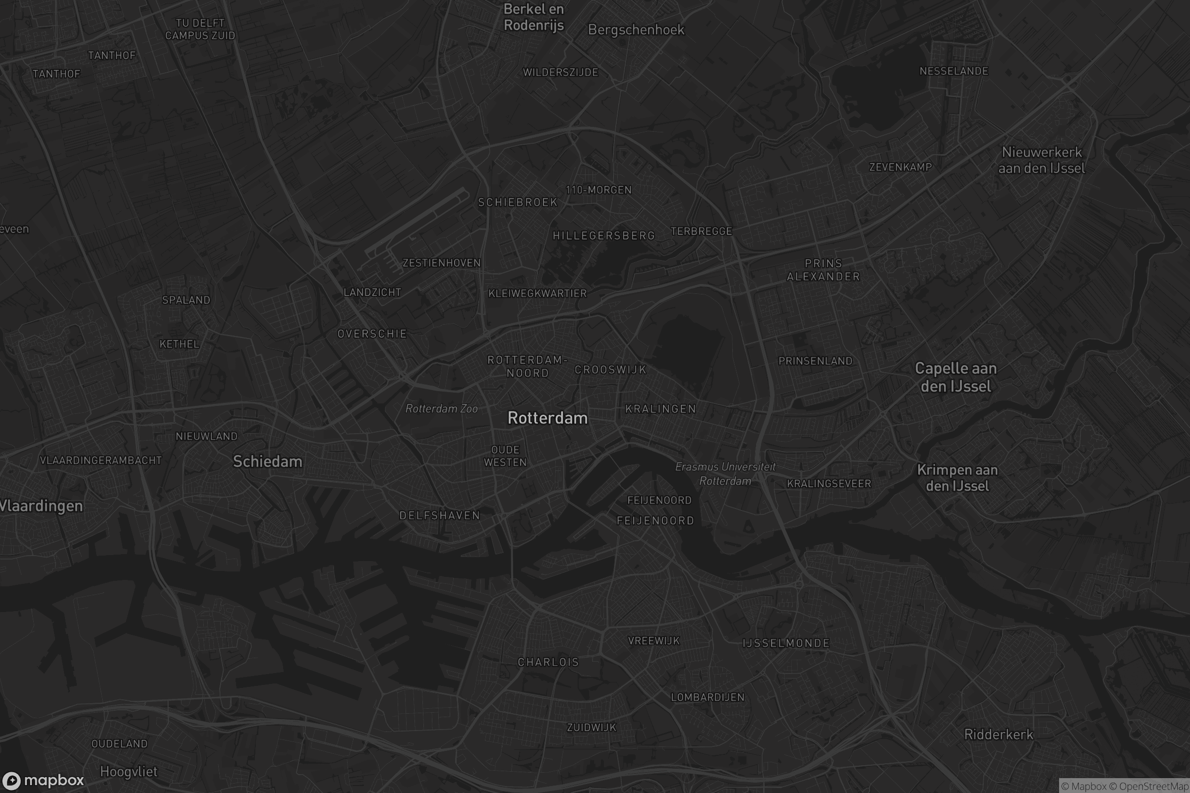 Kaart van Rotterdam