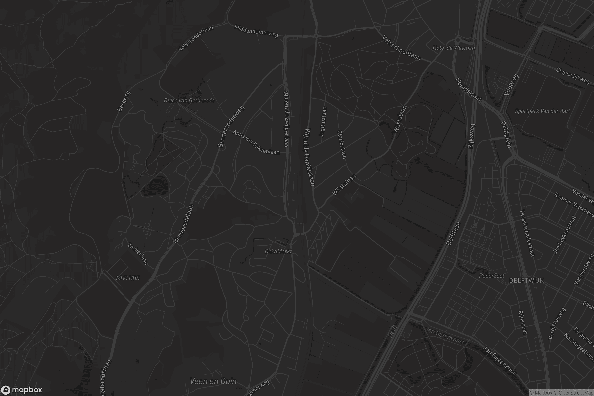 Kaart van Santpoort-Zuid