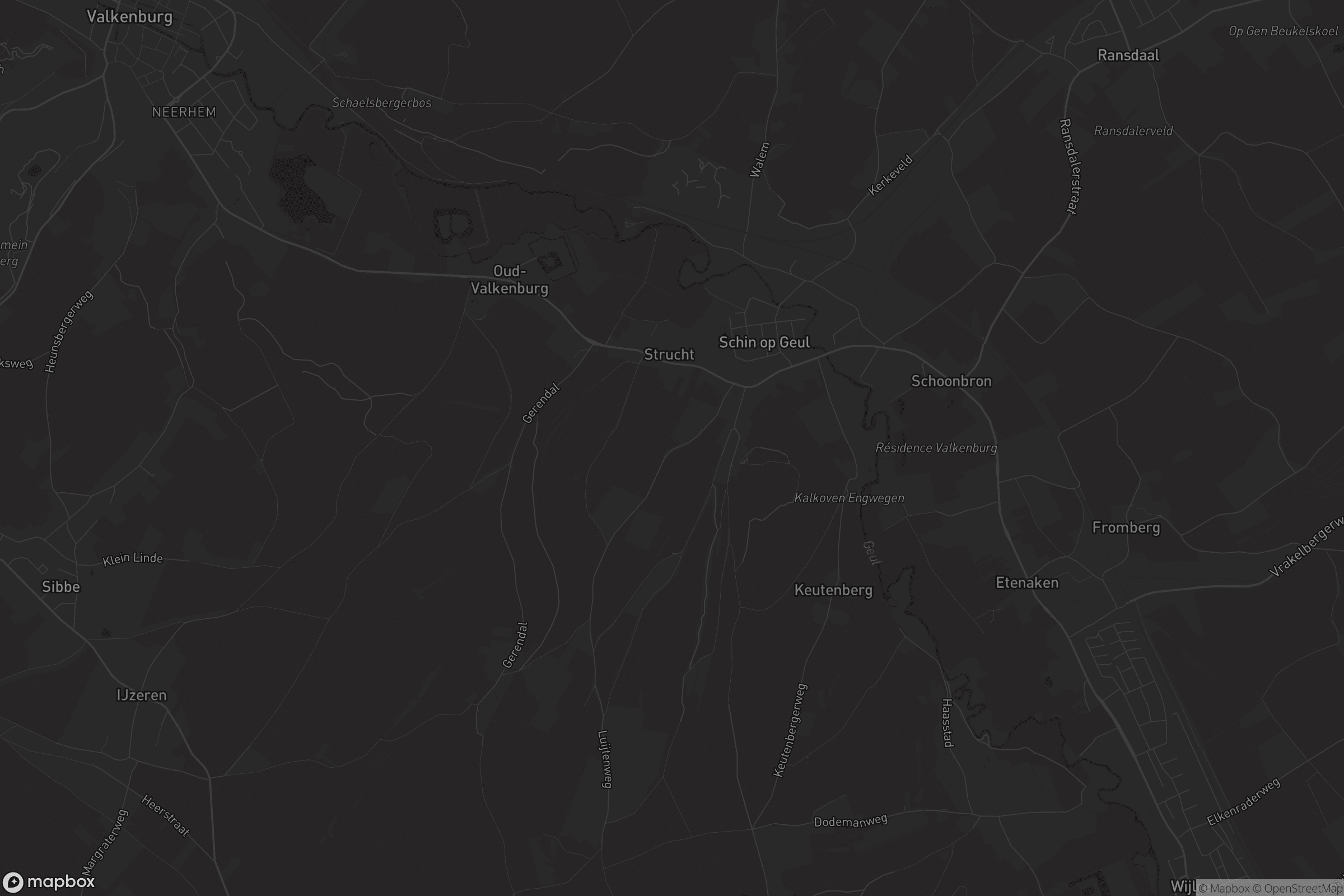 Kaart van Schin op Geul