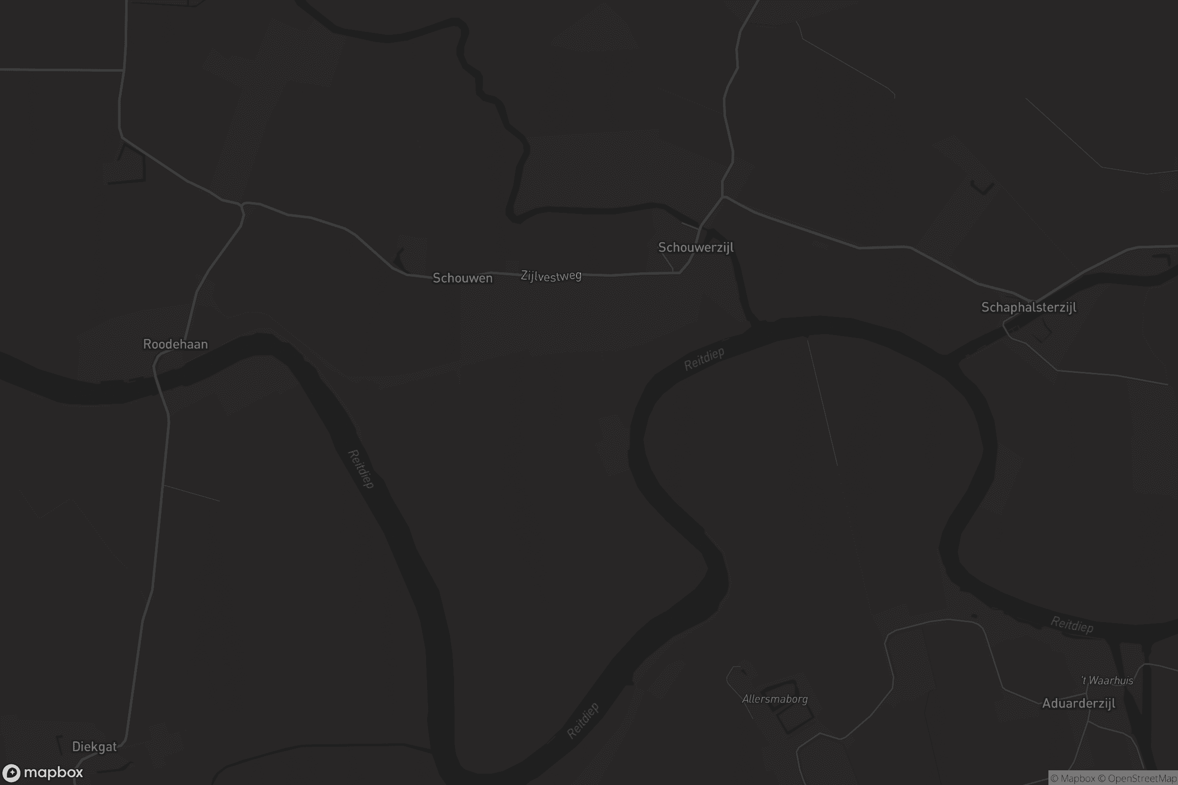 Kaart van Schouwerzijl