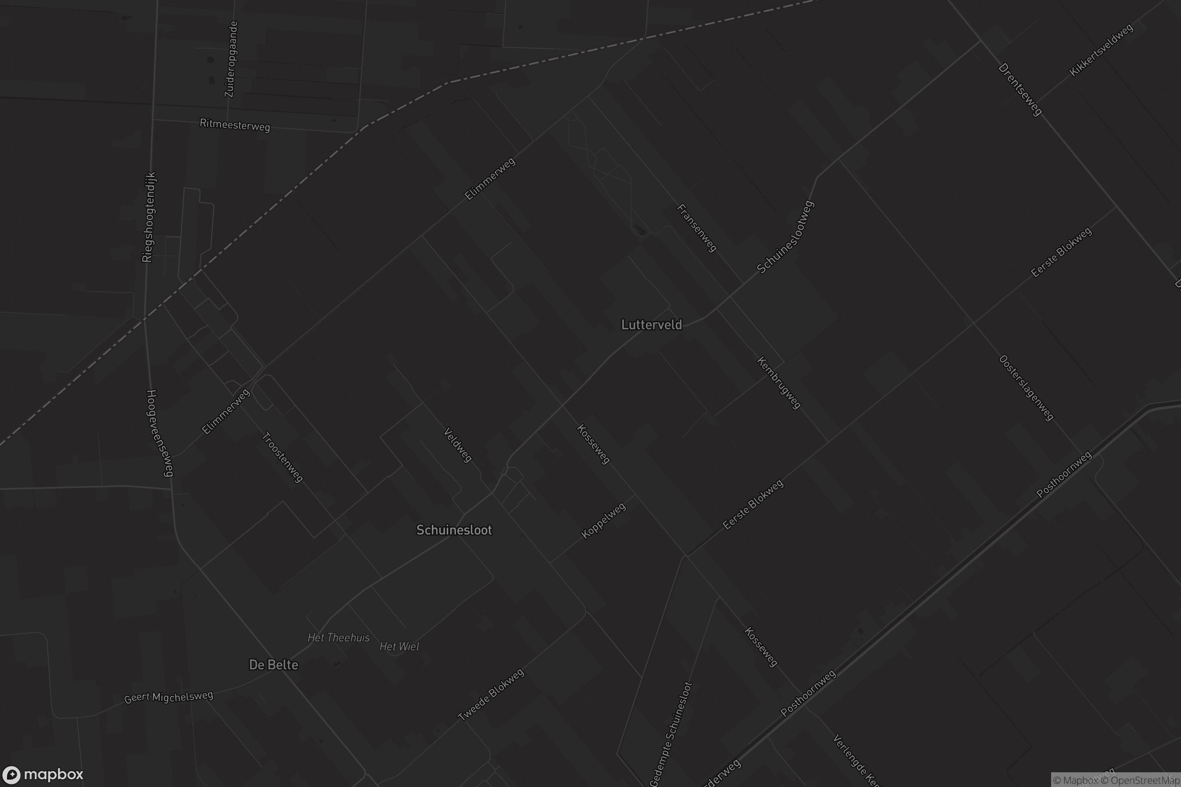 Kaart van Schuinesloot