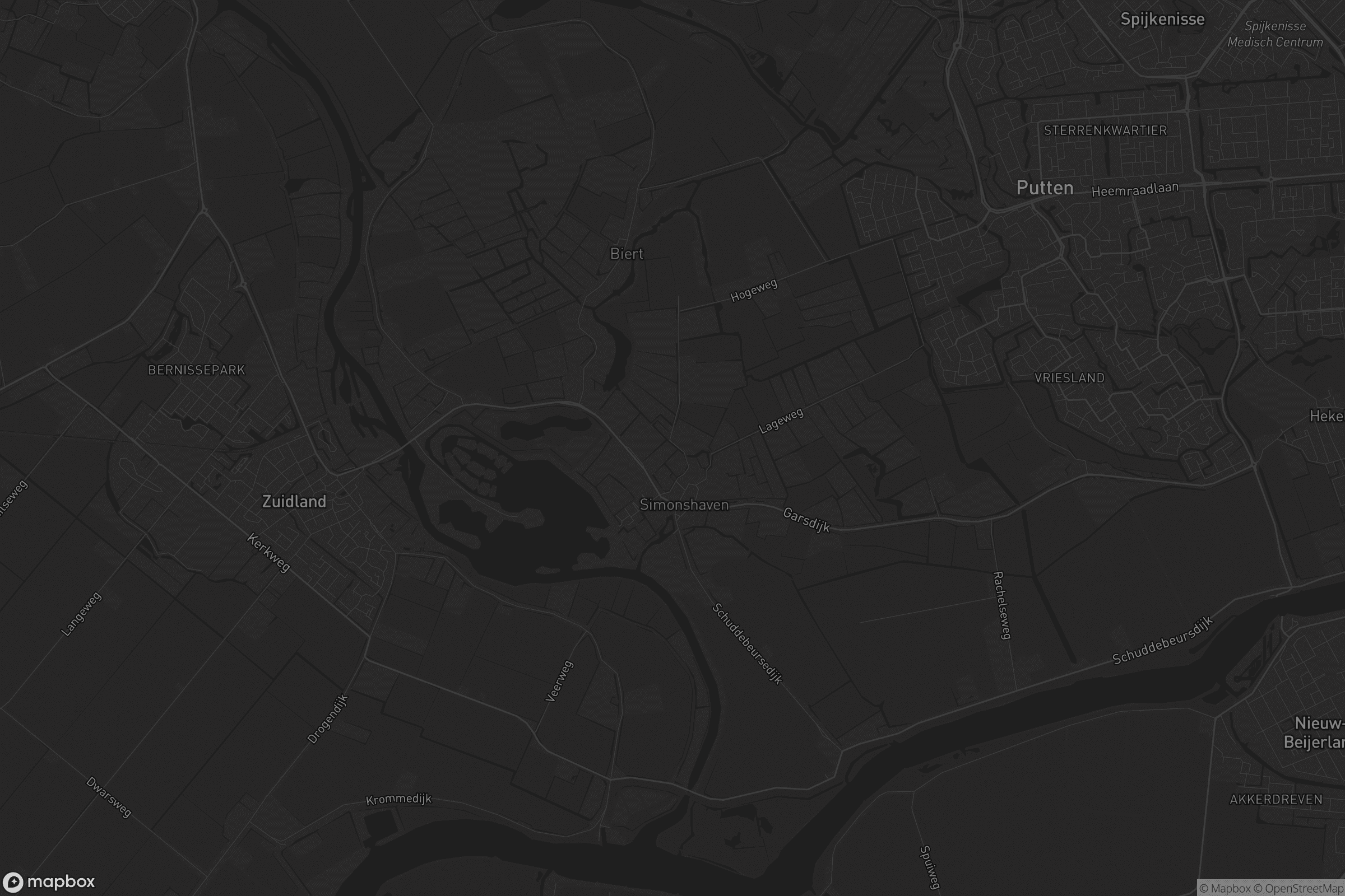 Kaart van Simonshaven