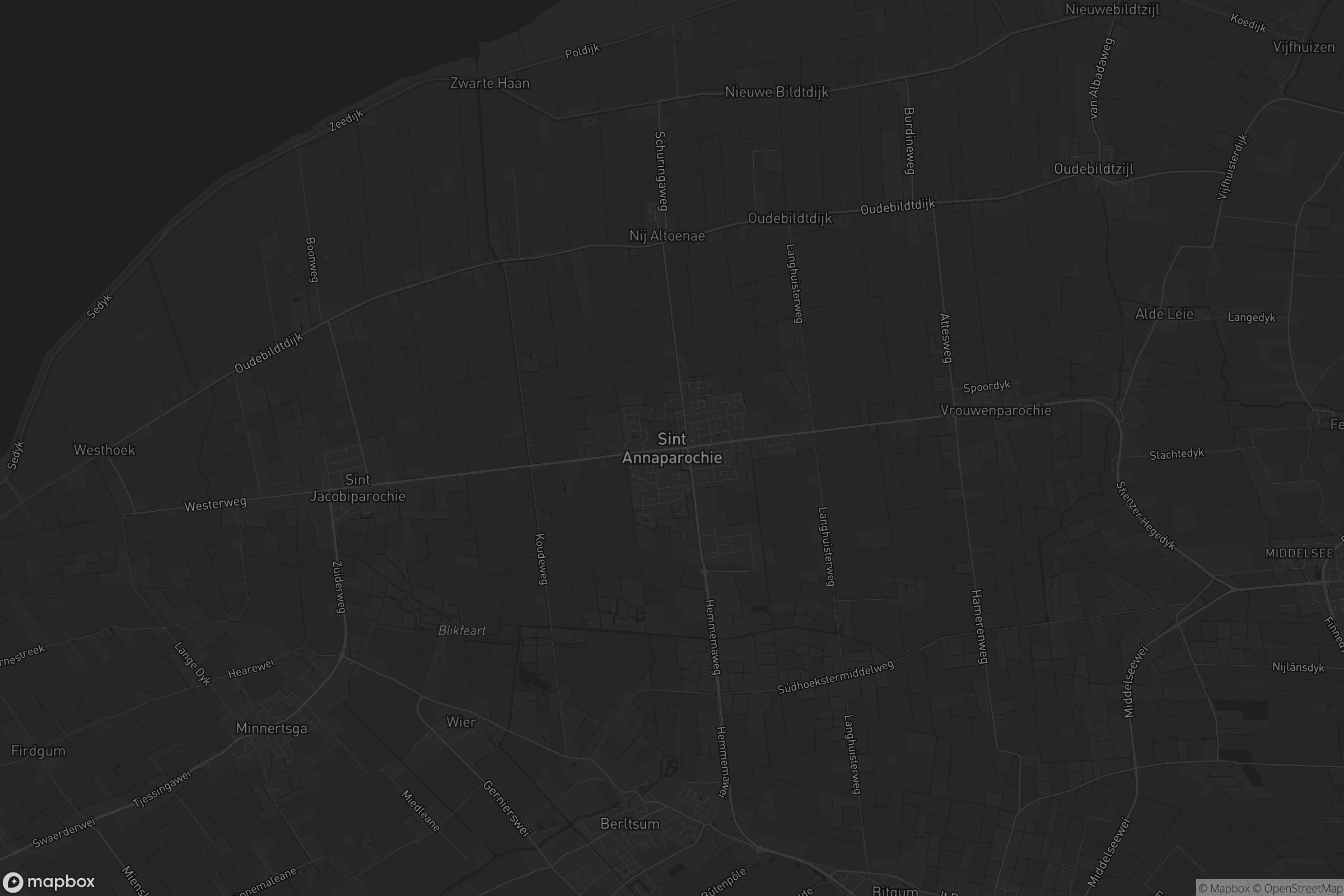 Kaart van Sint-Annaparochie