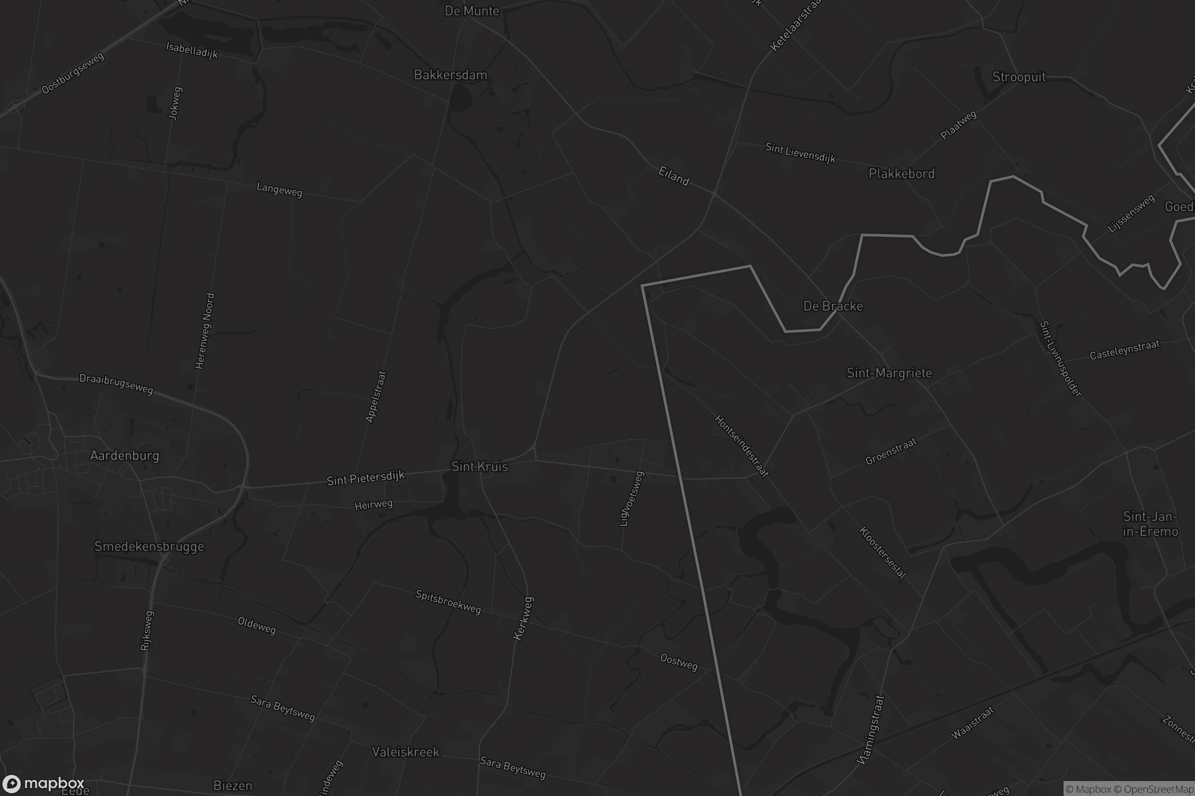 Kaart van Sint Kruis