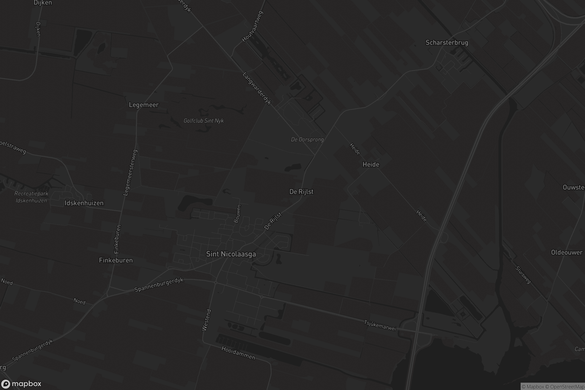 Kaart van Sint Nicolaasga