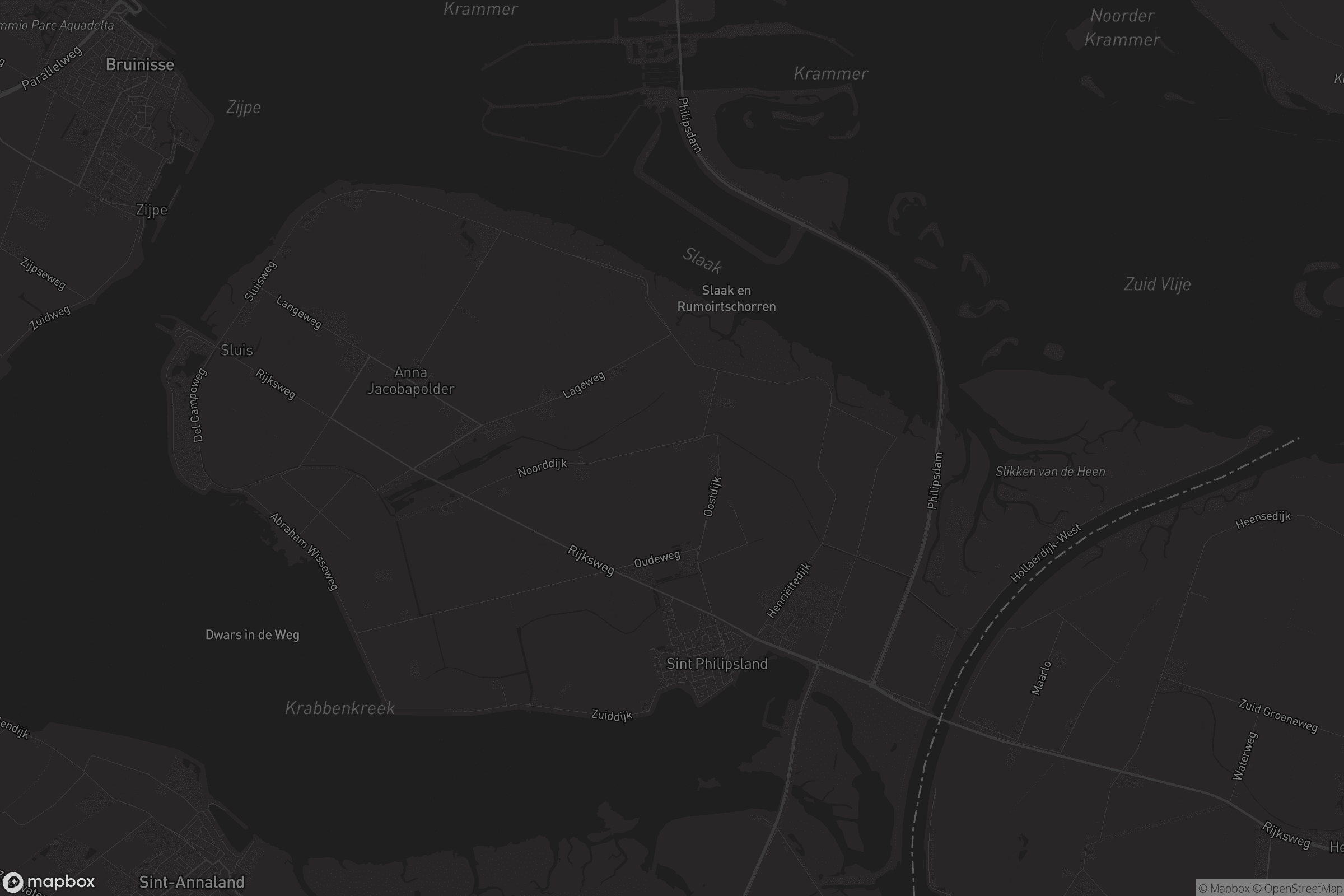 Kaart van Sint Philipsland