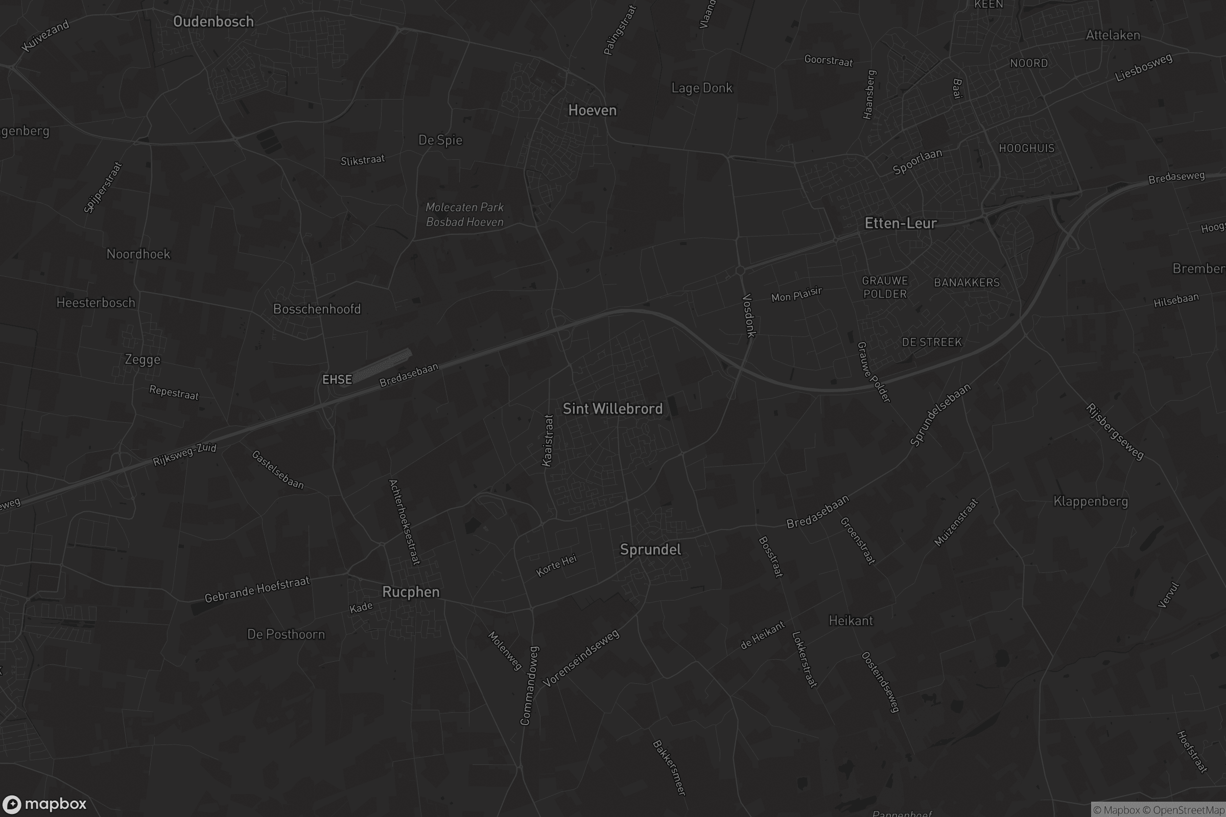 Kaart van Sint Willebrord