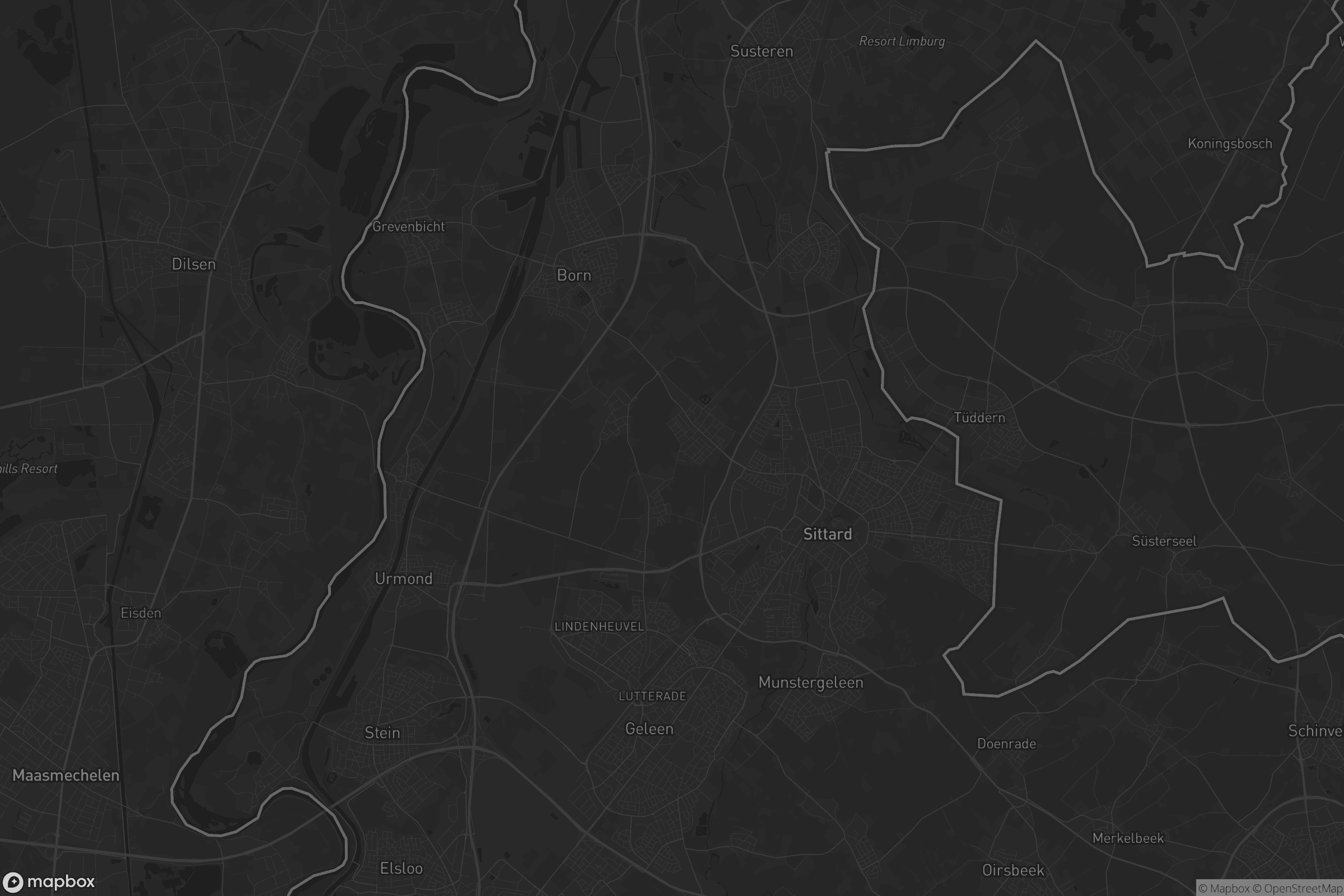 Kaart van Sittard-Geleen