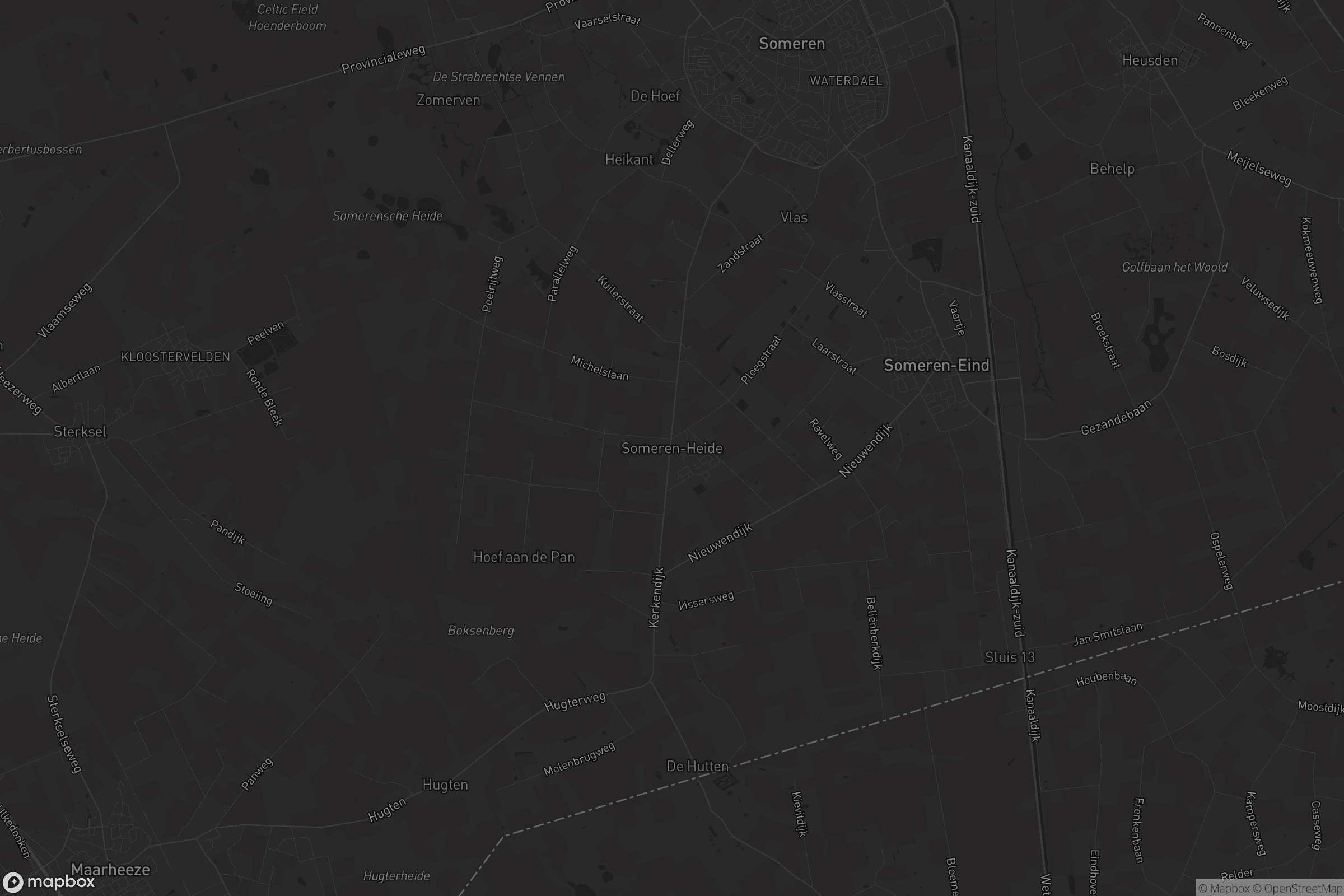 Kaart van Someren-Heide