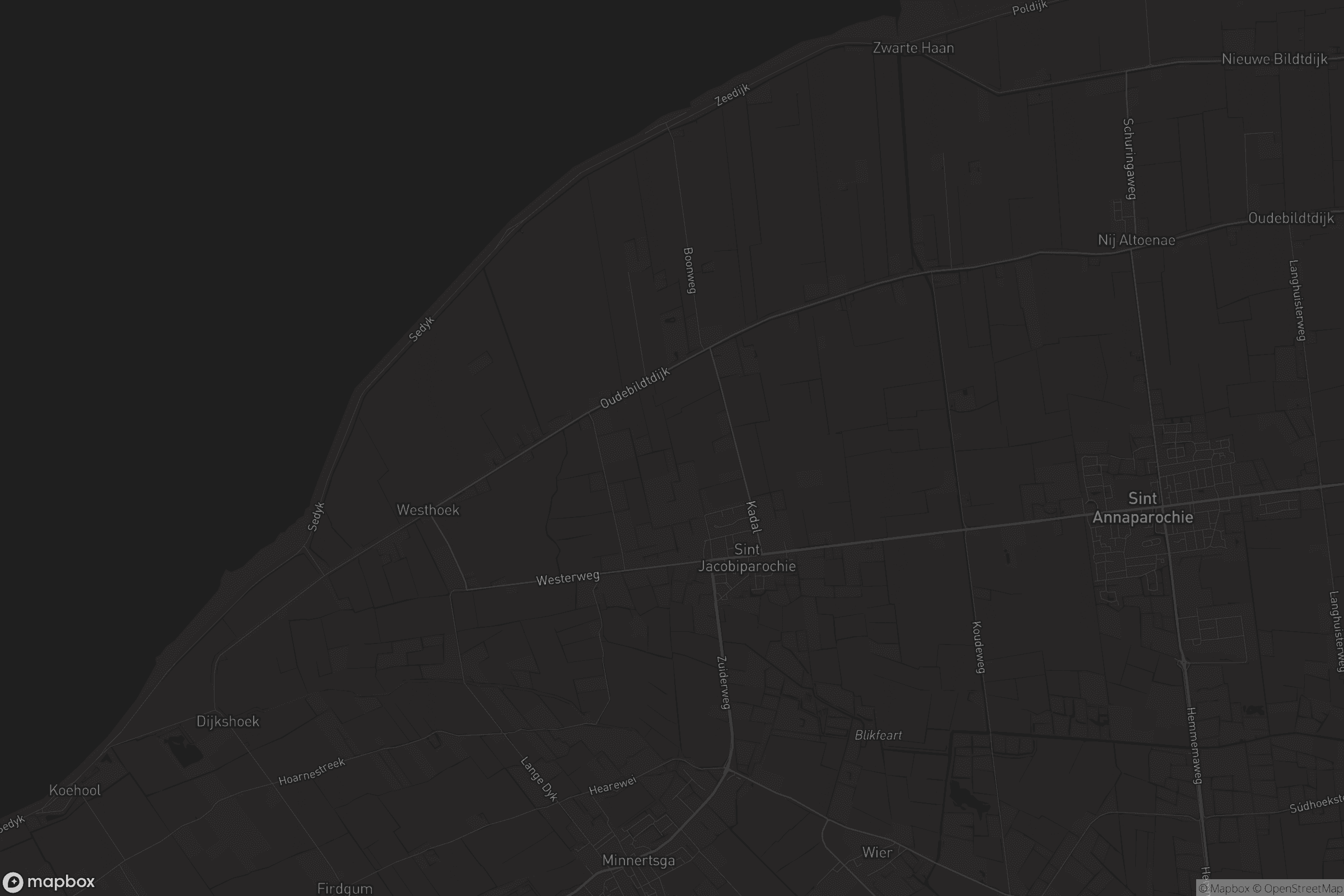 Kaart van St.-Jacobiparochie