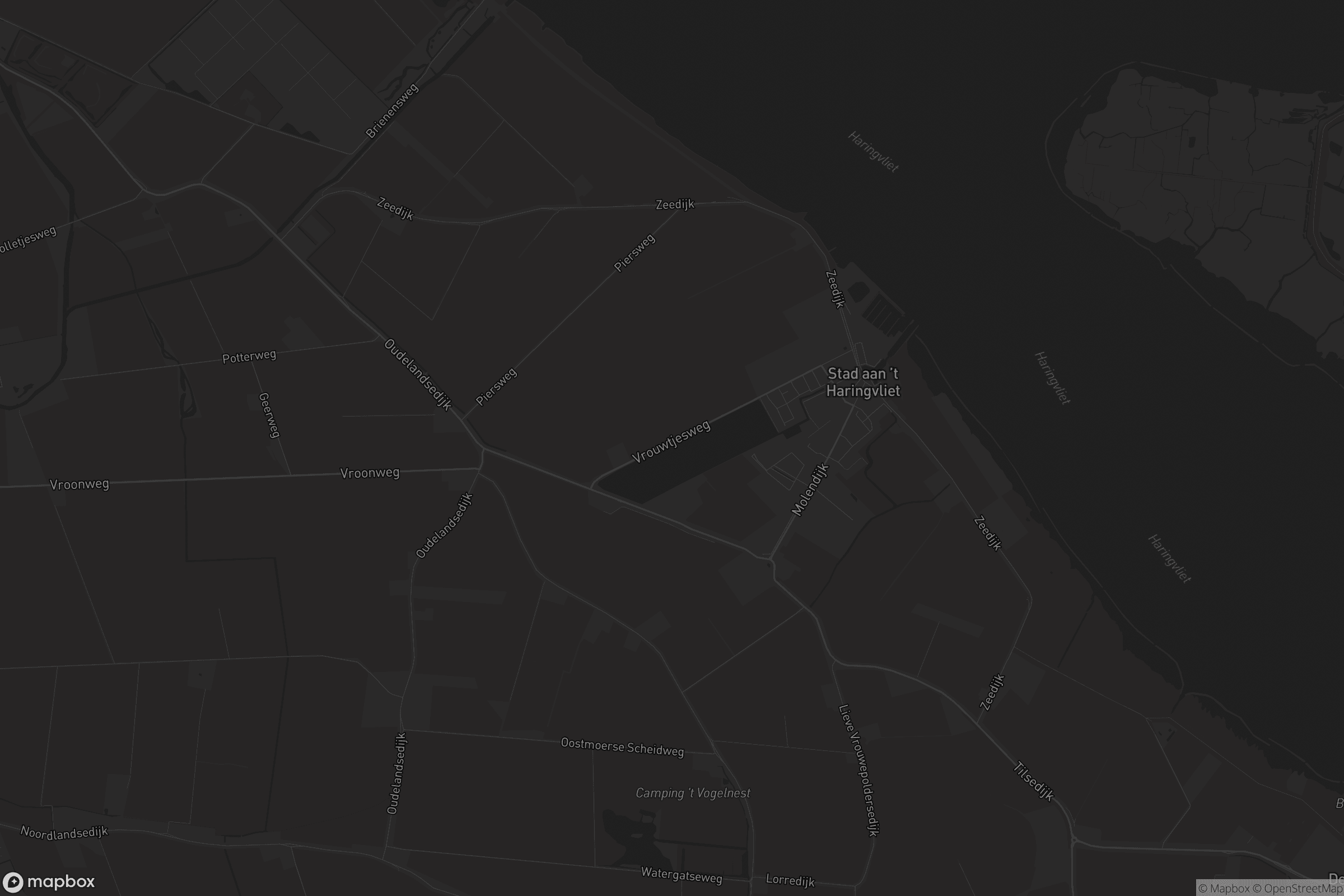 Kaart van Stad aan 't Haringvliet