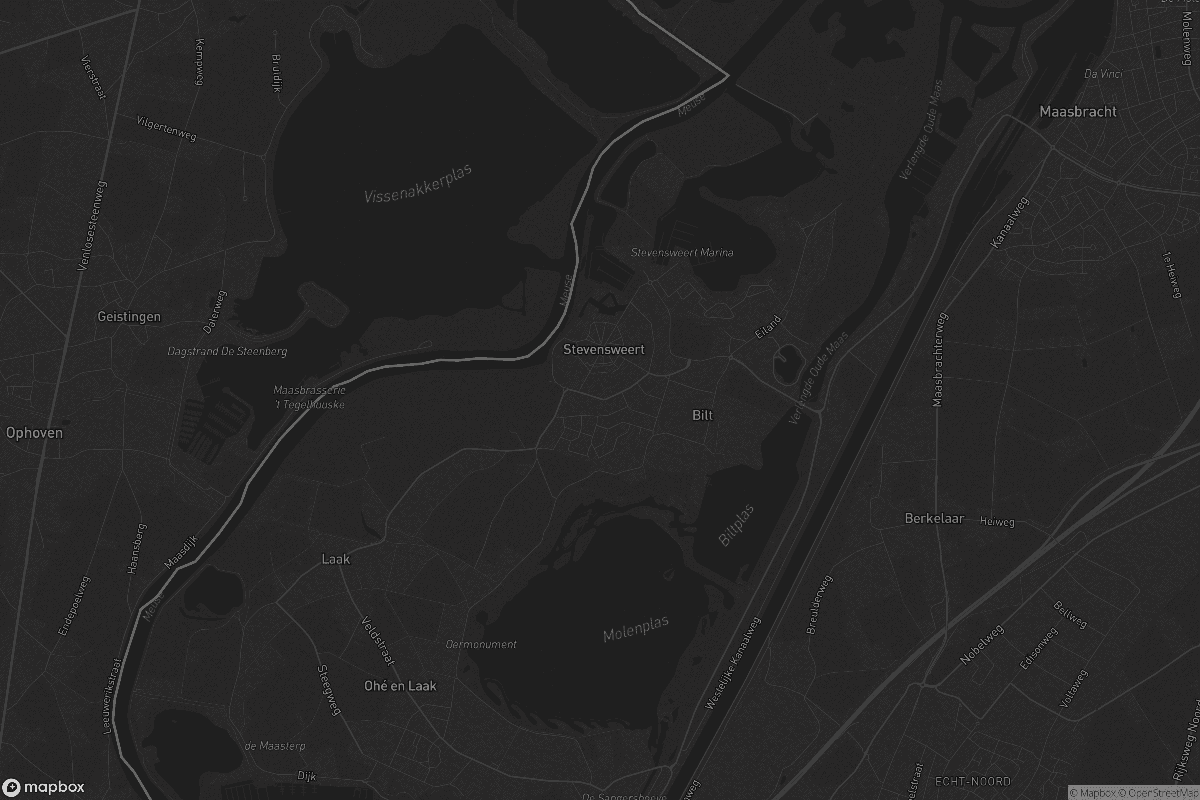 Kaart van Stevensweert