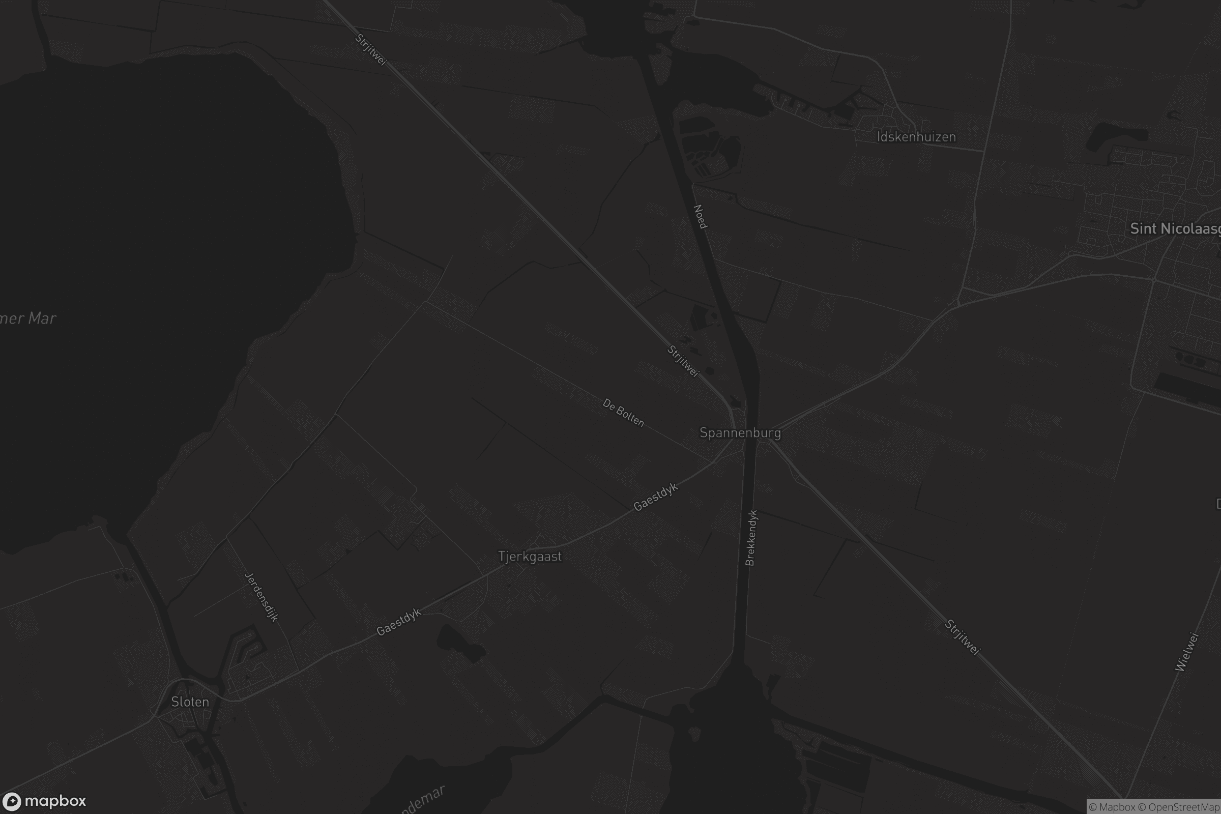 Kaart van Tjerkgaast