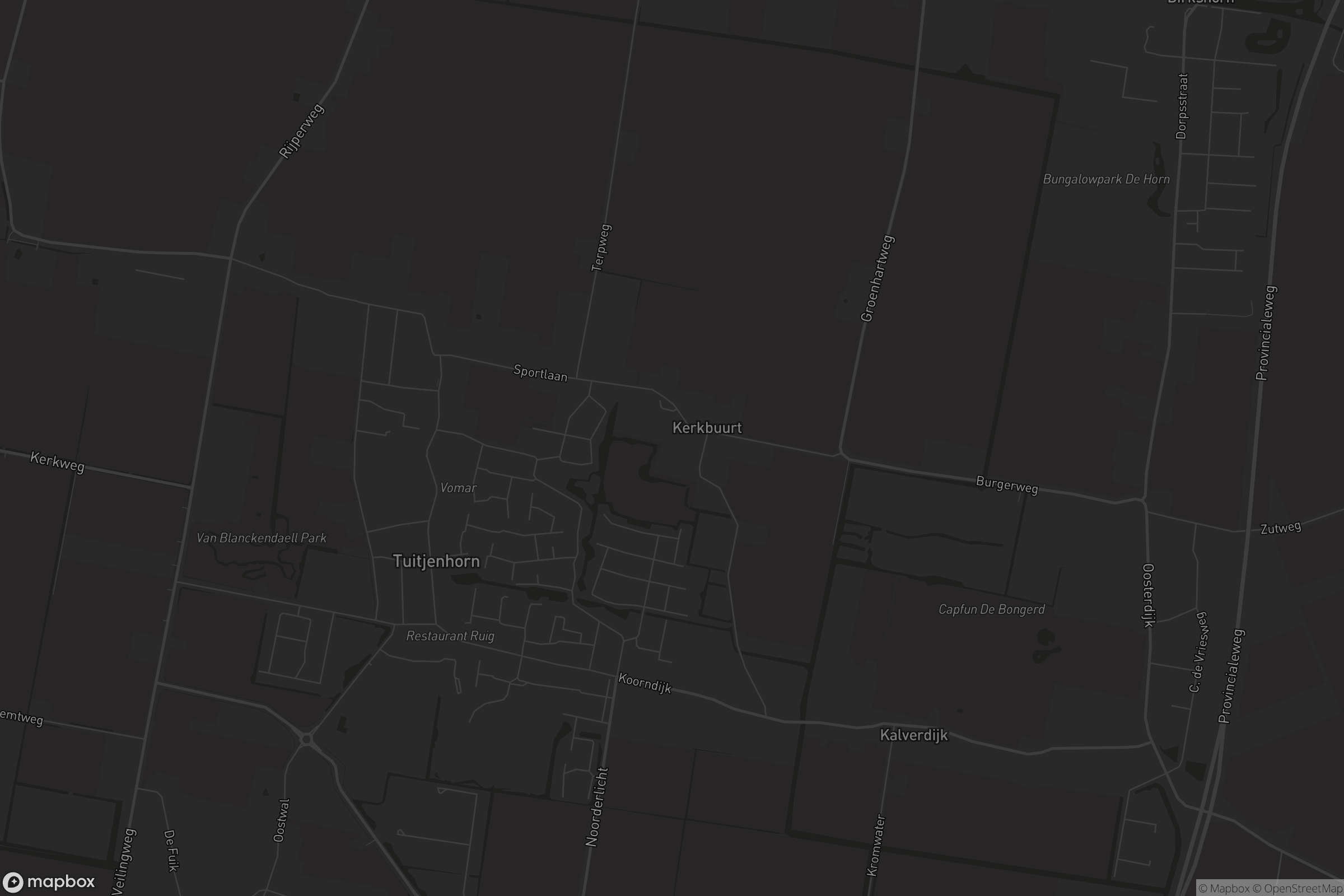 Kaart van Tuitjenhorn