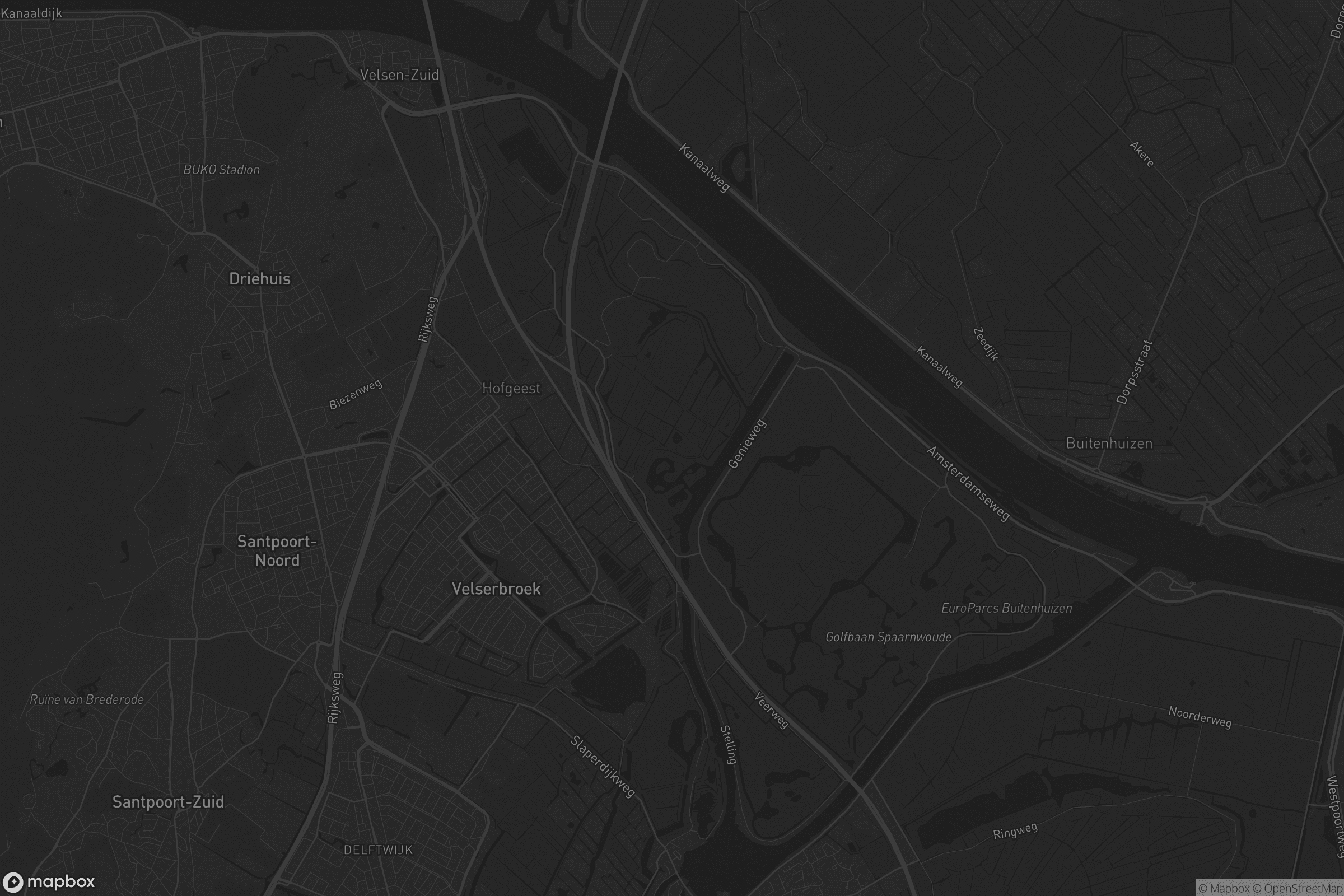 Kaart van Velsen-Zuid