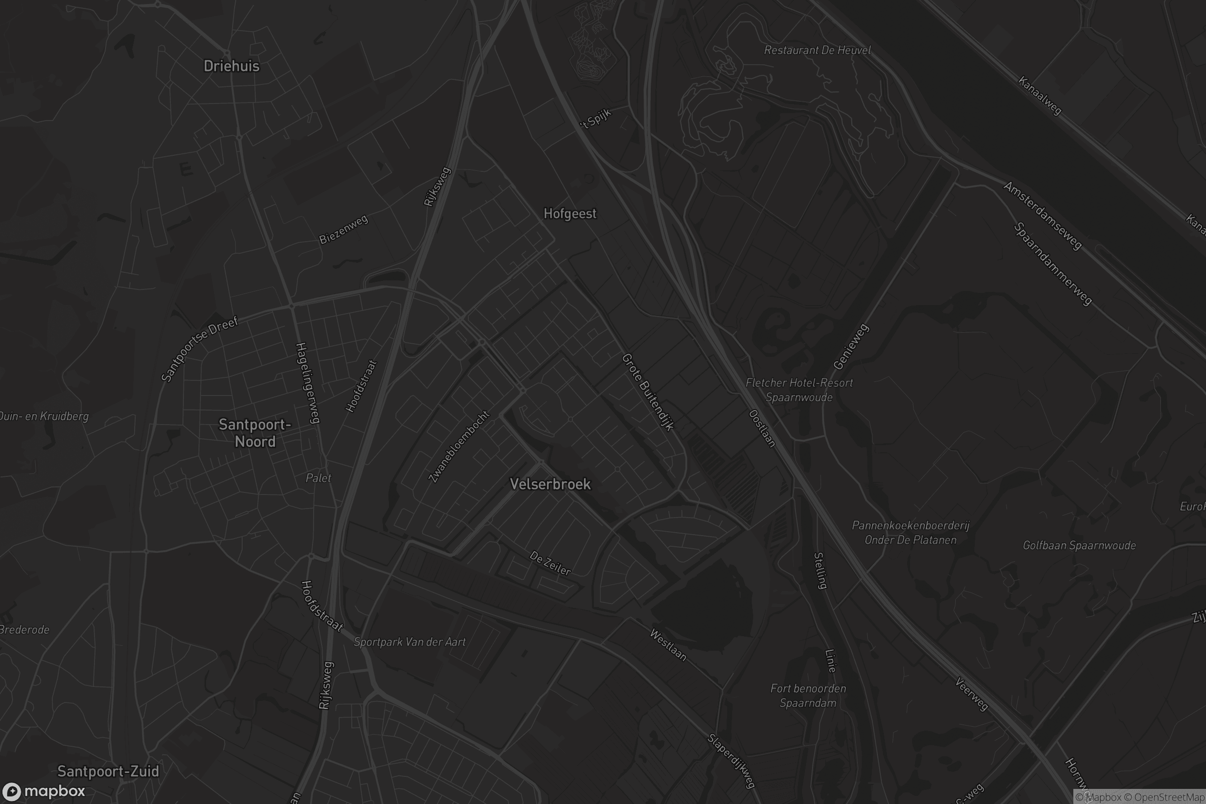 Kaart van Velserbroek