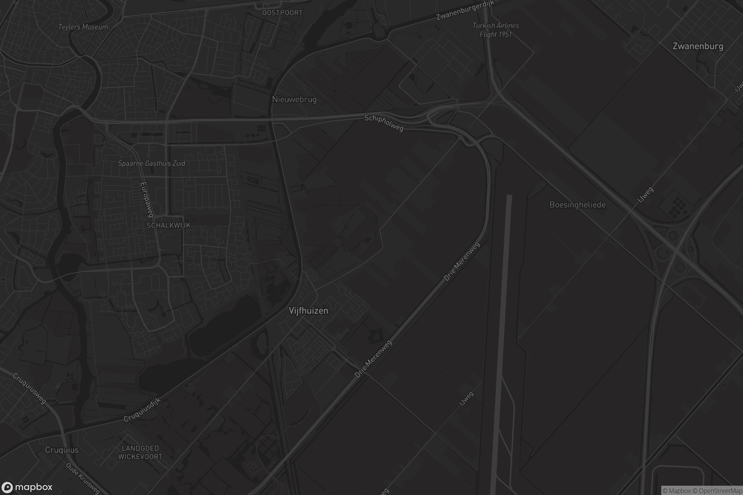 Kaart van Vijfhuizen