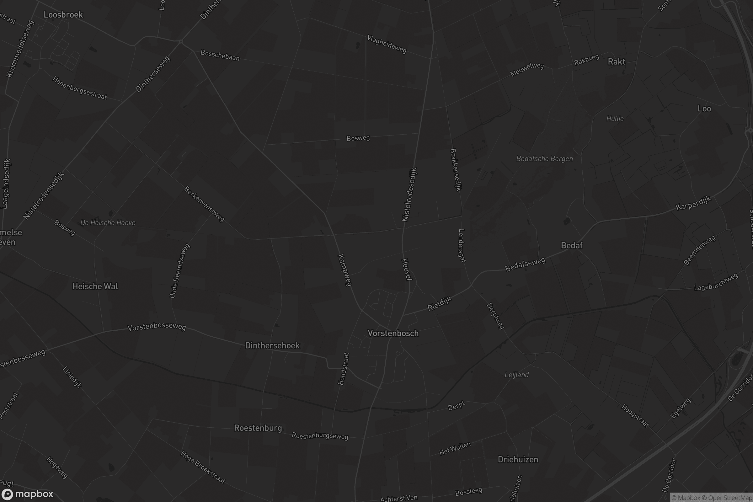 Kaart van Vorstenbosch