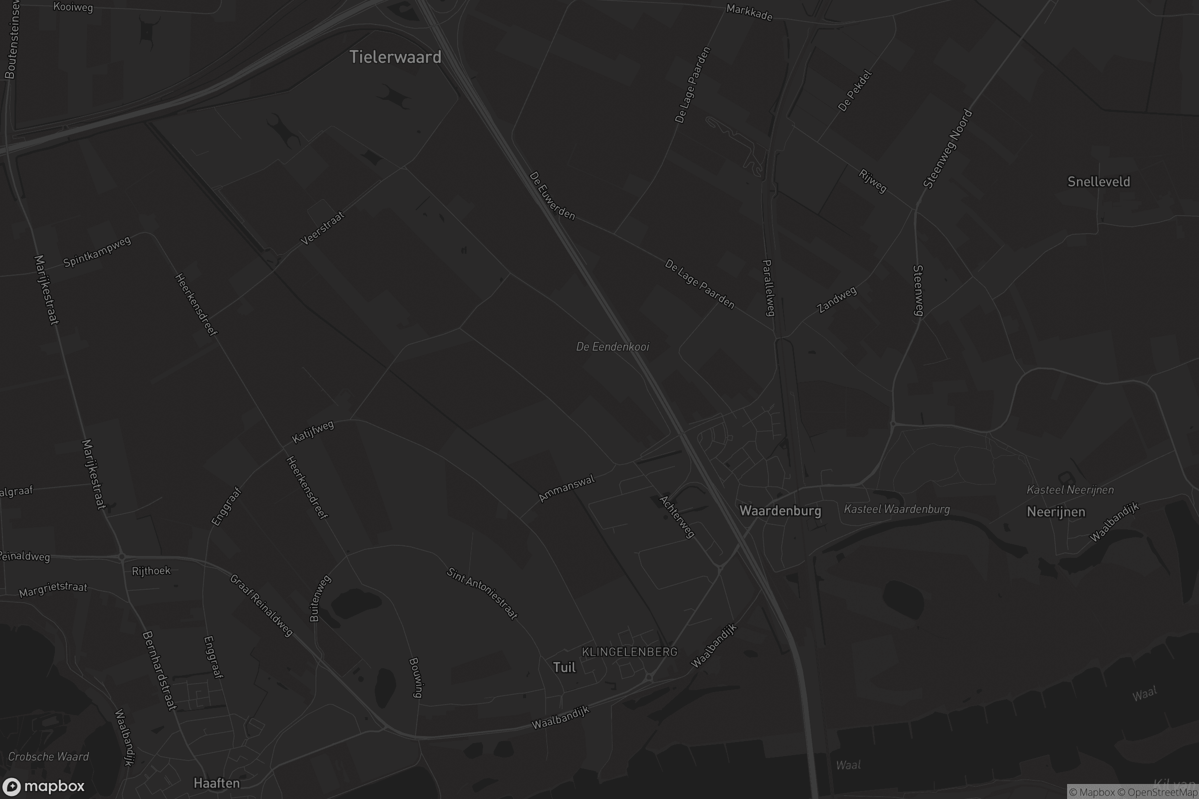 Kaart van Waardenburg