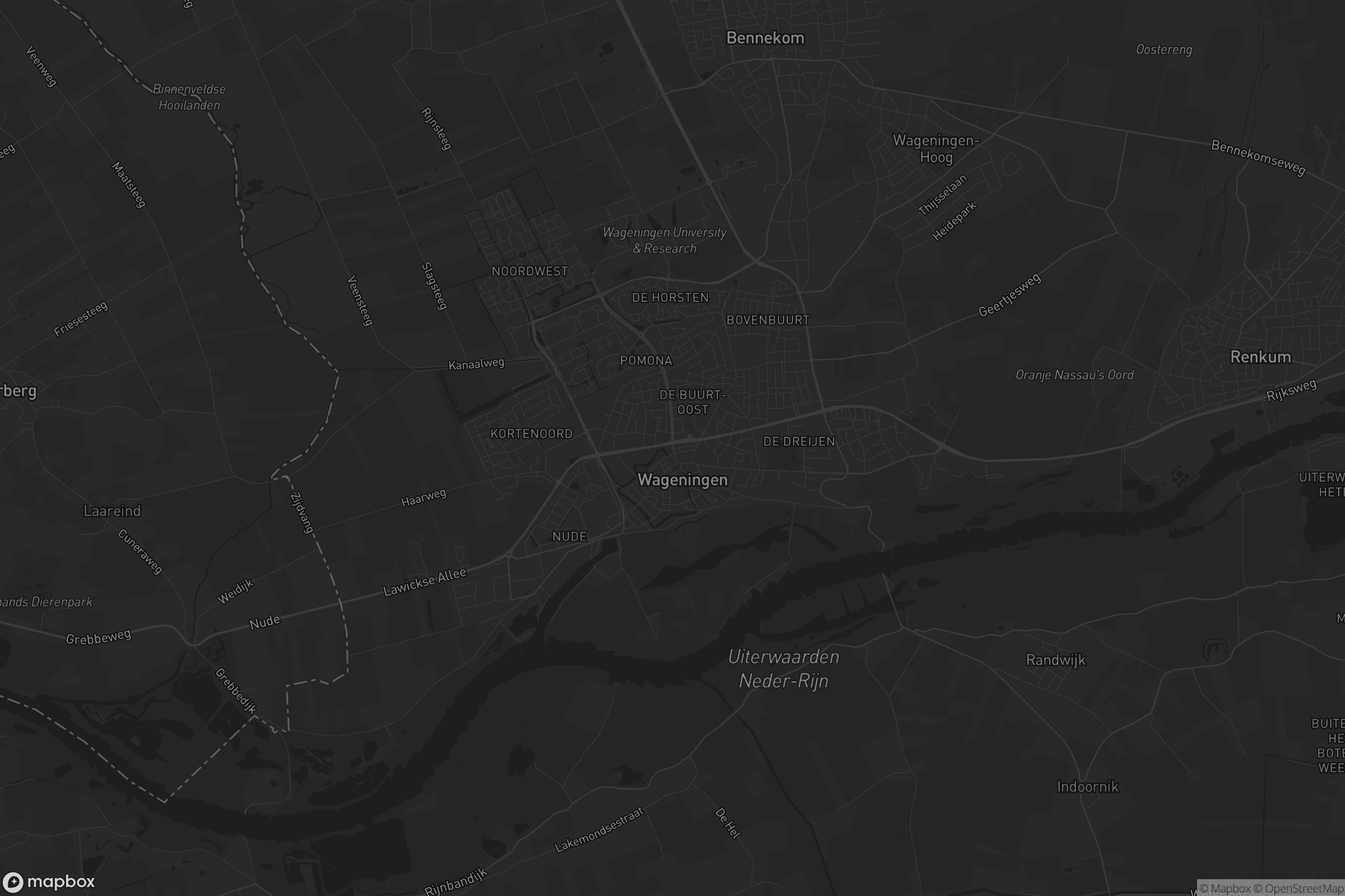 Kaart van Wageningen