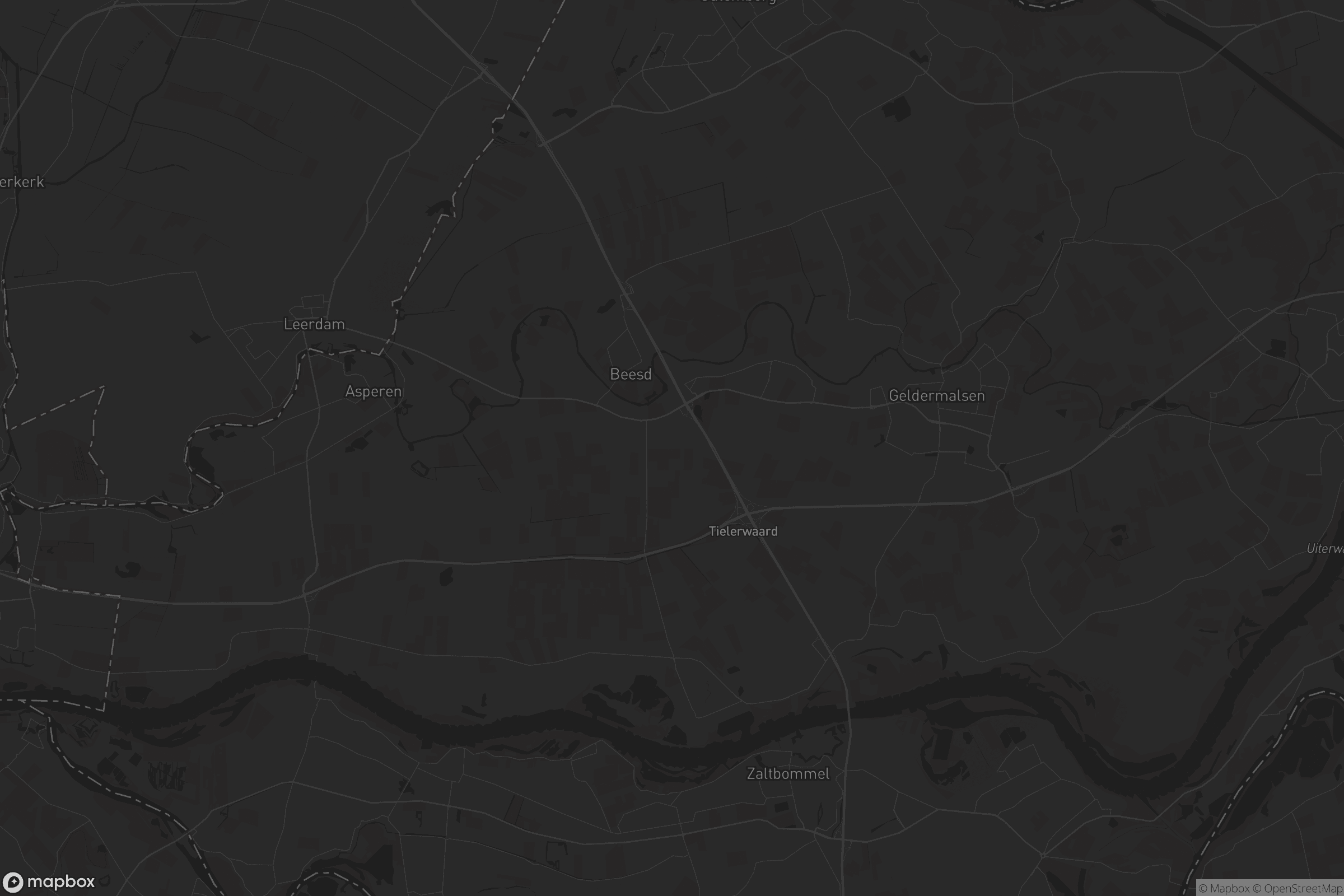 Kaart van West Betuwe