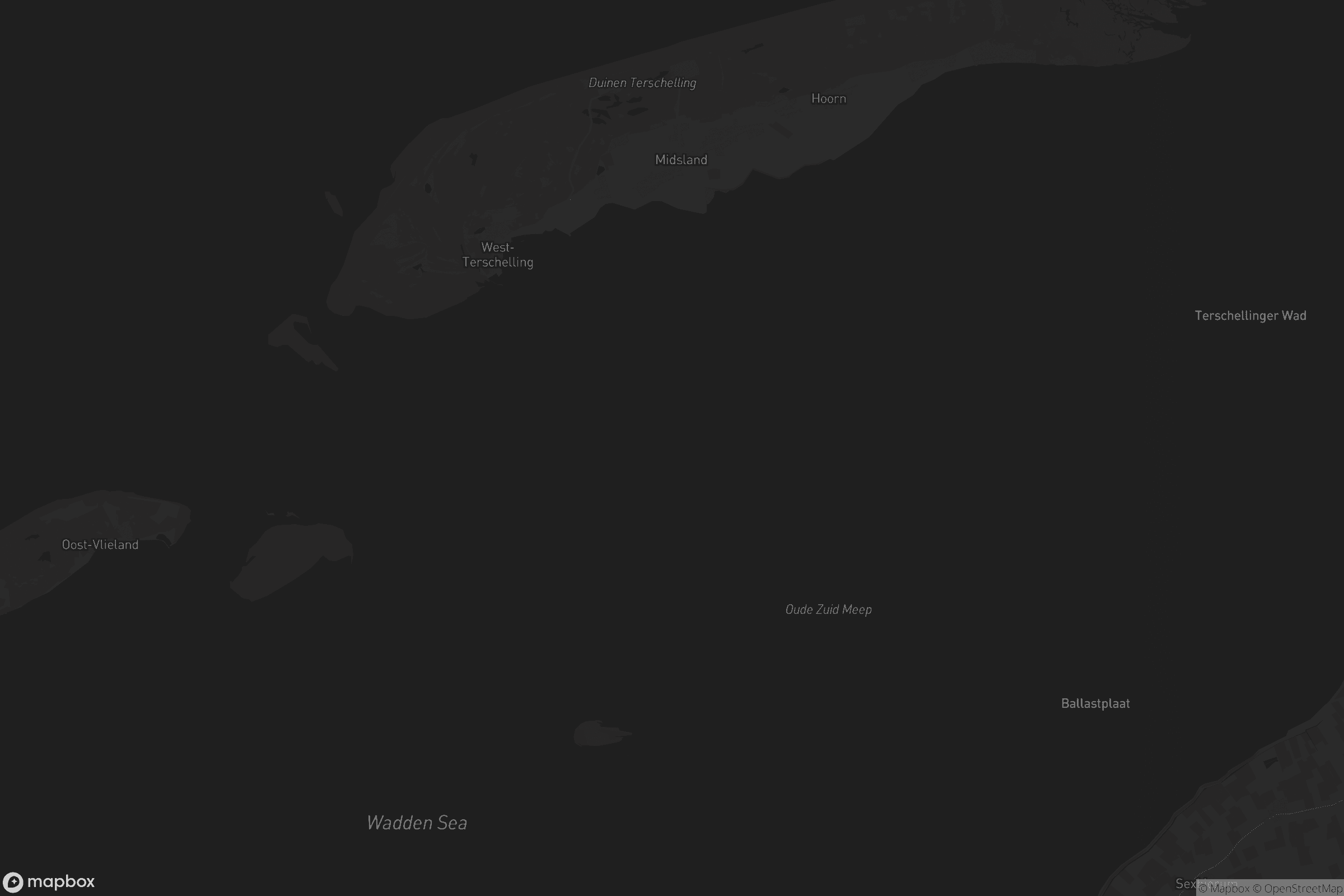 Kaart van West-Terschelling