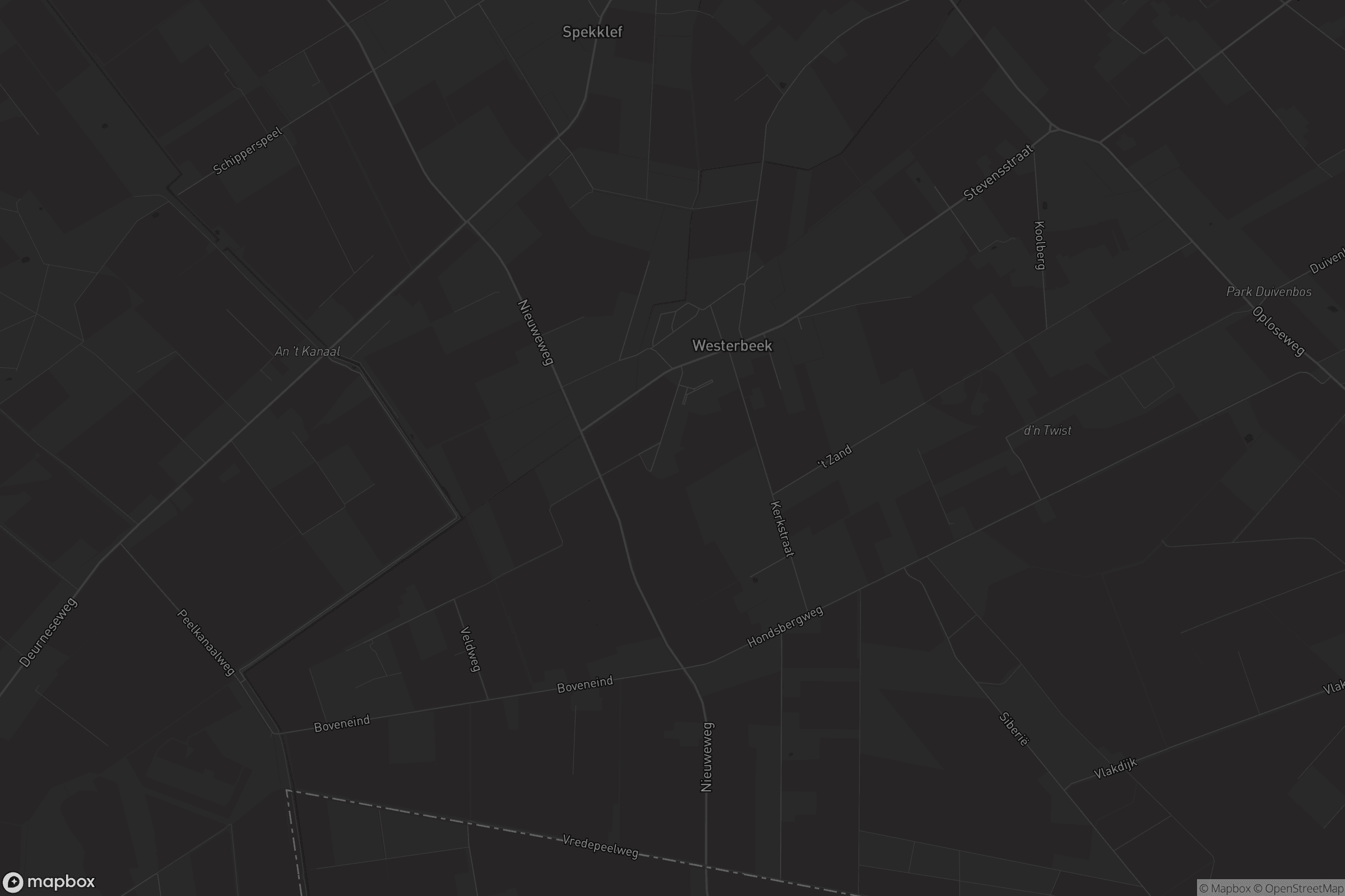 Kaart van Westerbeek