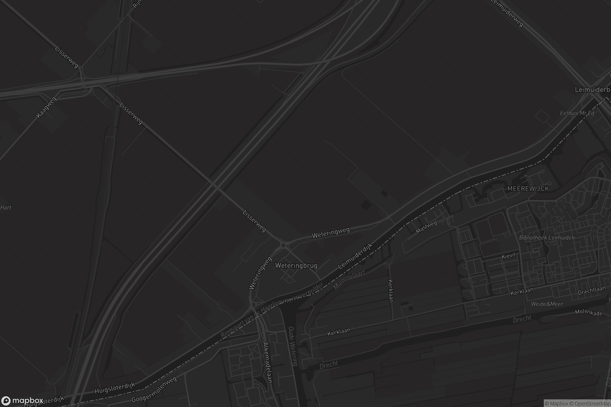 Kaart van Weteringbrug