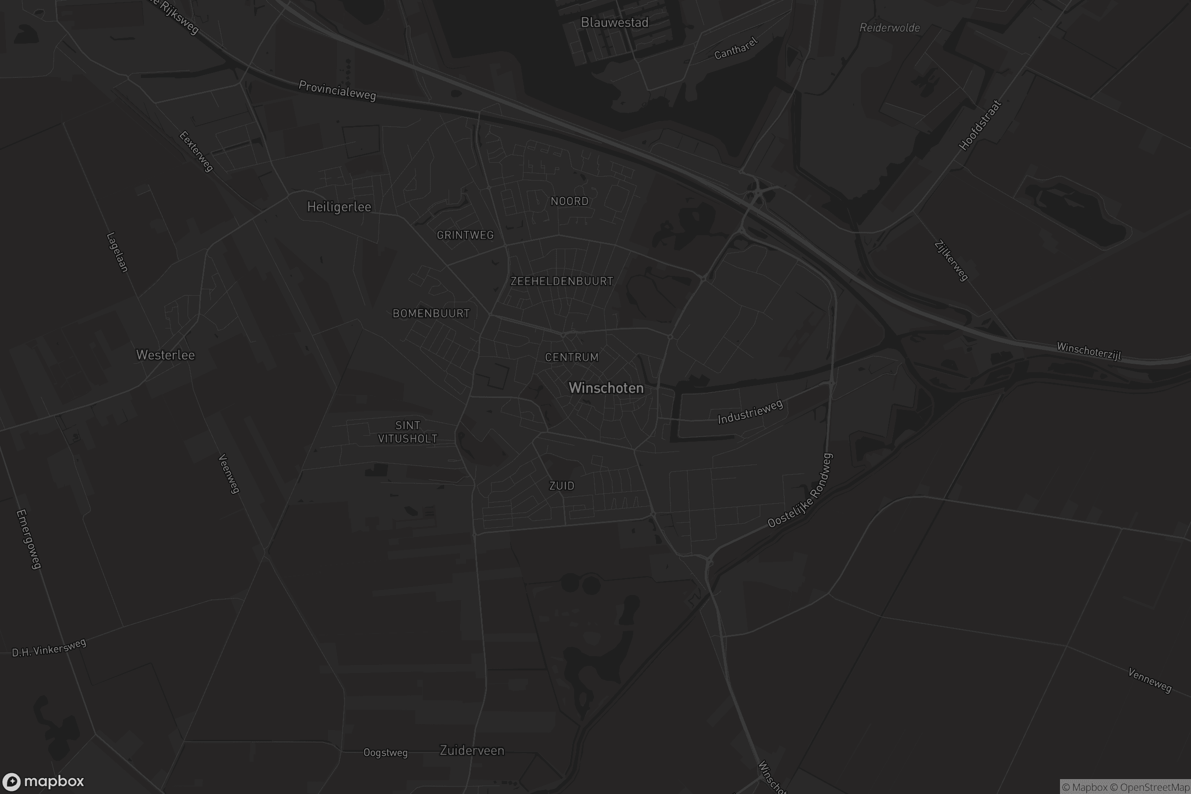 Kaart van Winschoten