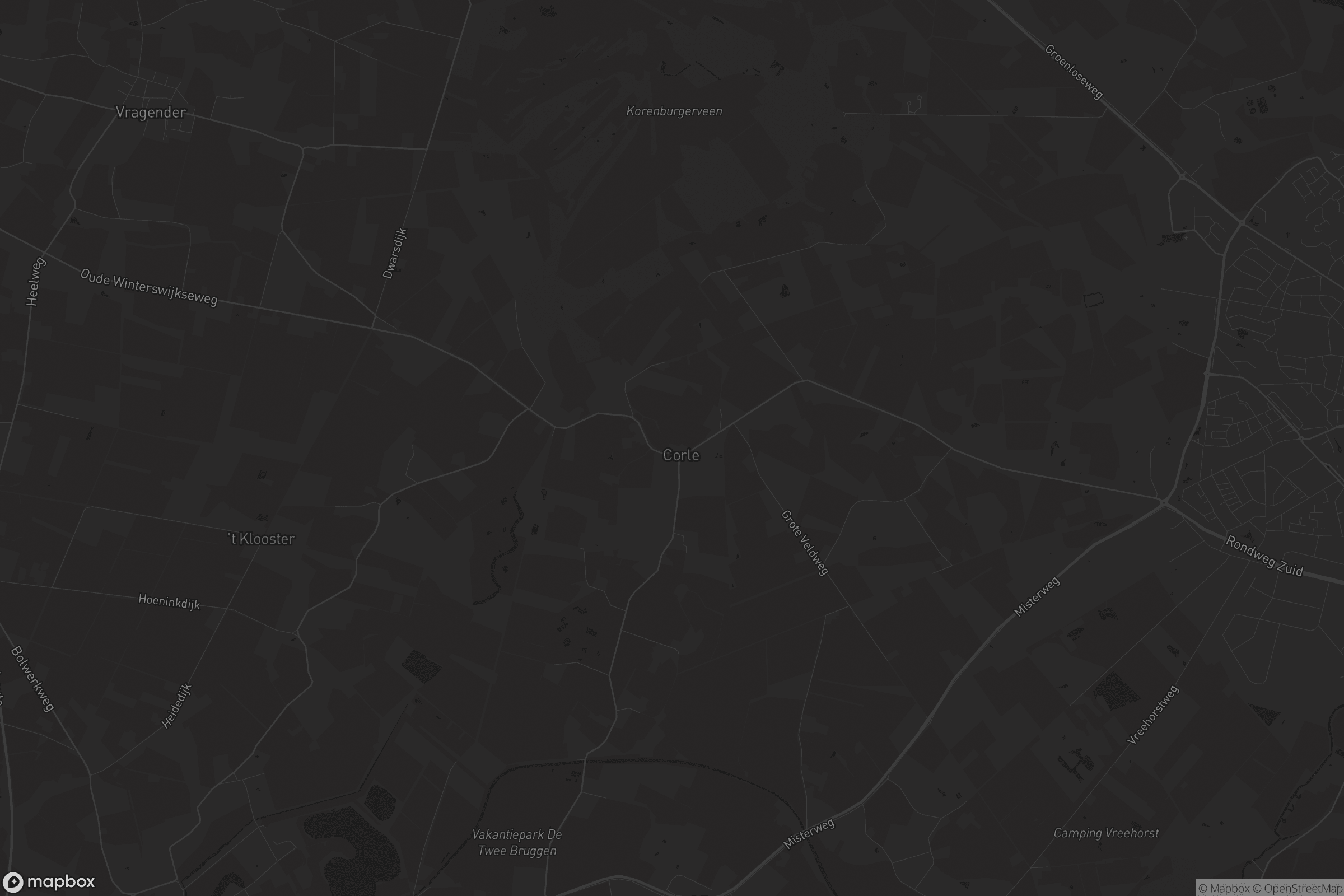 Kaart van Winterswijk Corle