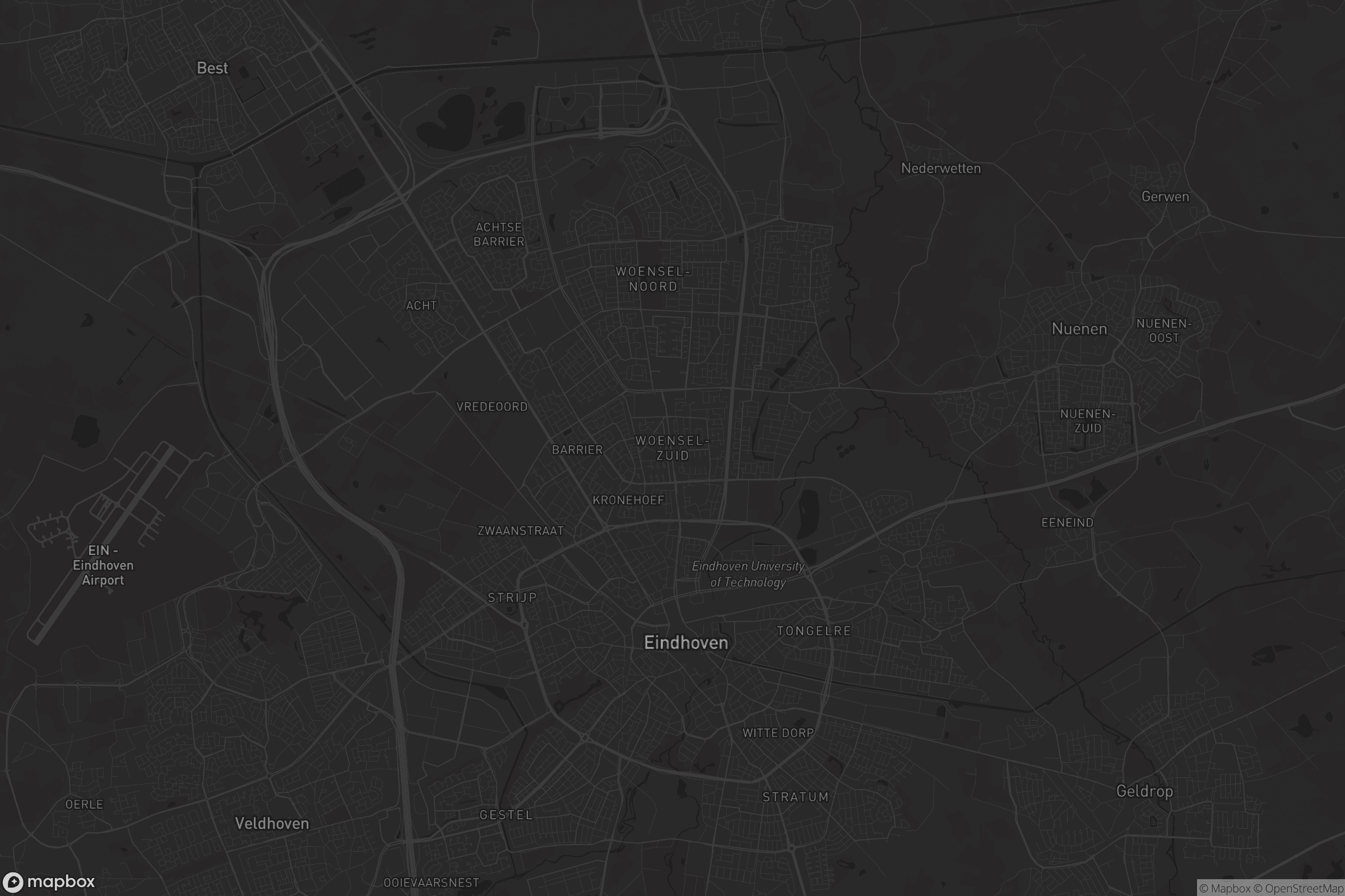 Kaart van Woensel-Zuid