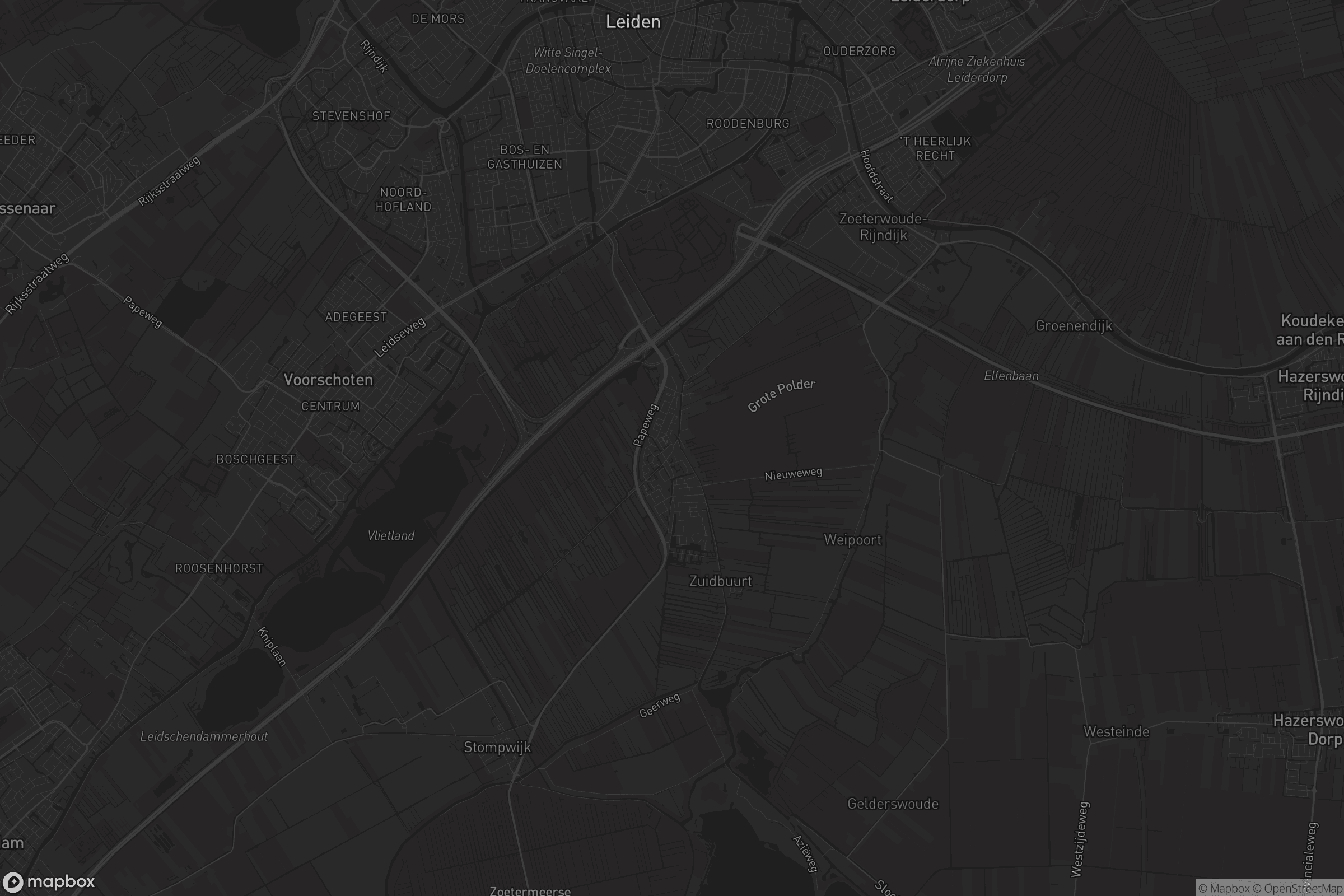 Kaart van Zoeterwoude-Dorp