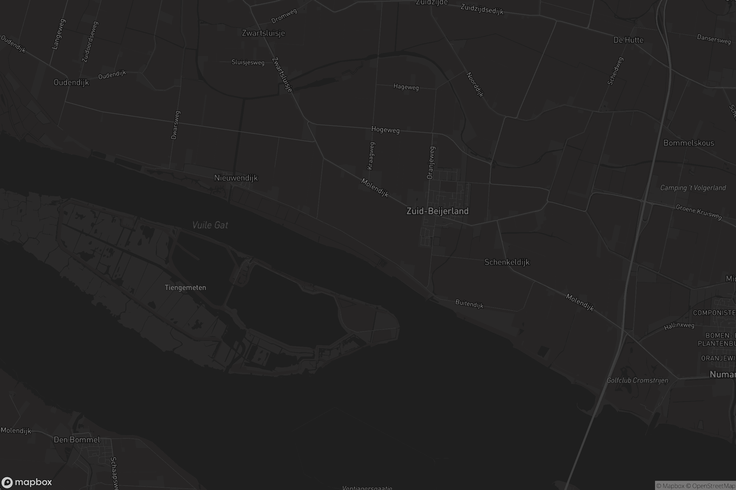 Kaart van Zuid-Beijerland