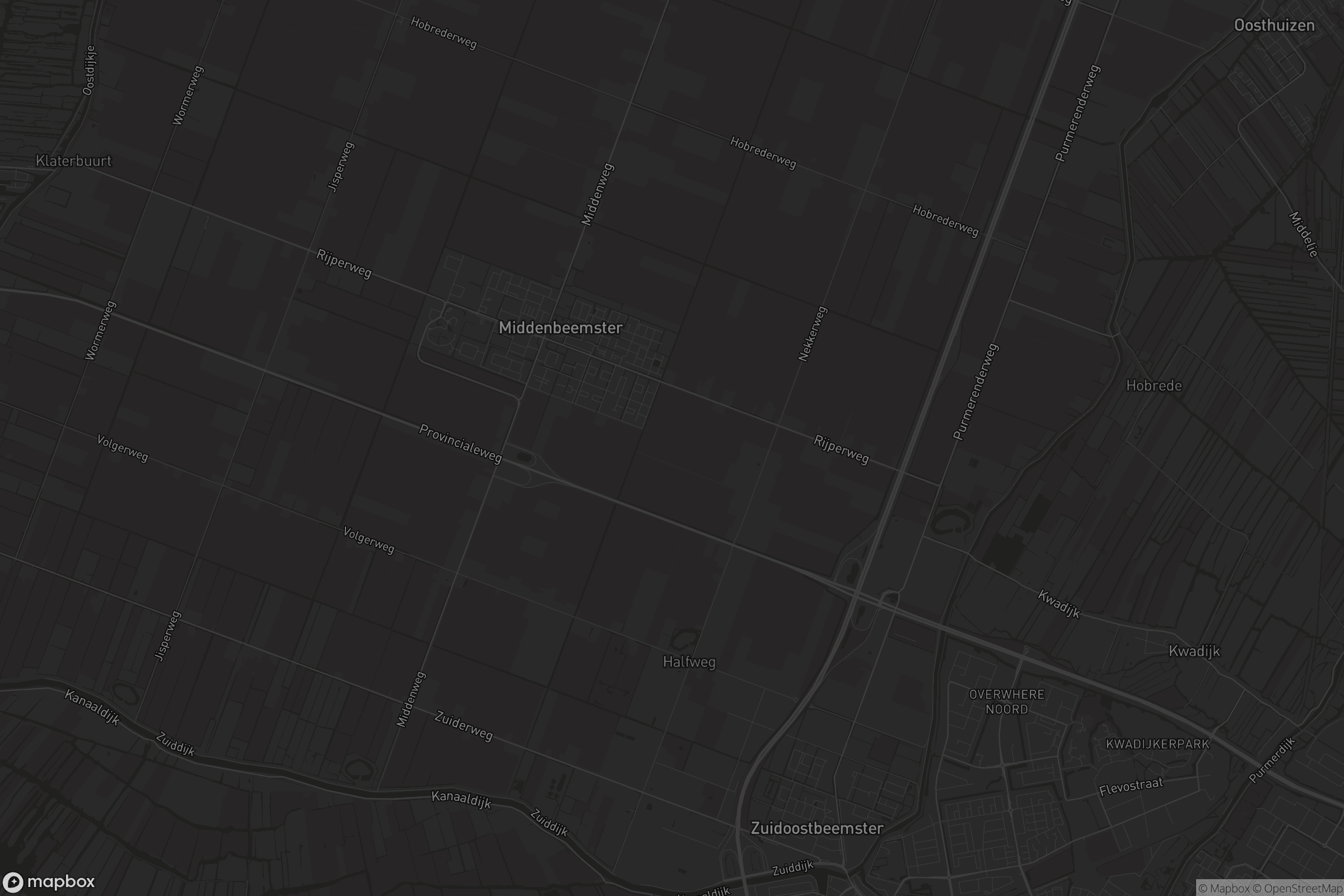 Kaart van Zuidoostbeemster