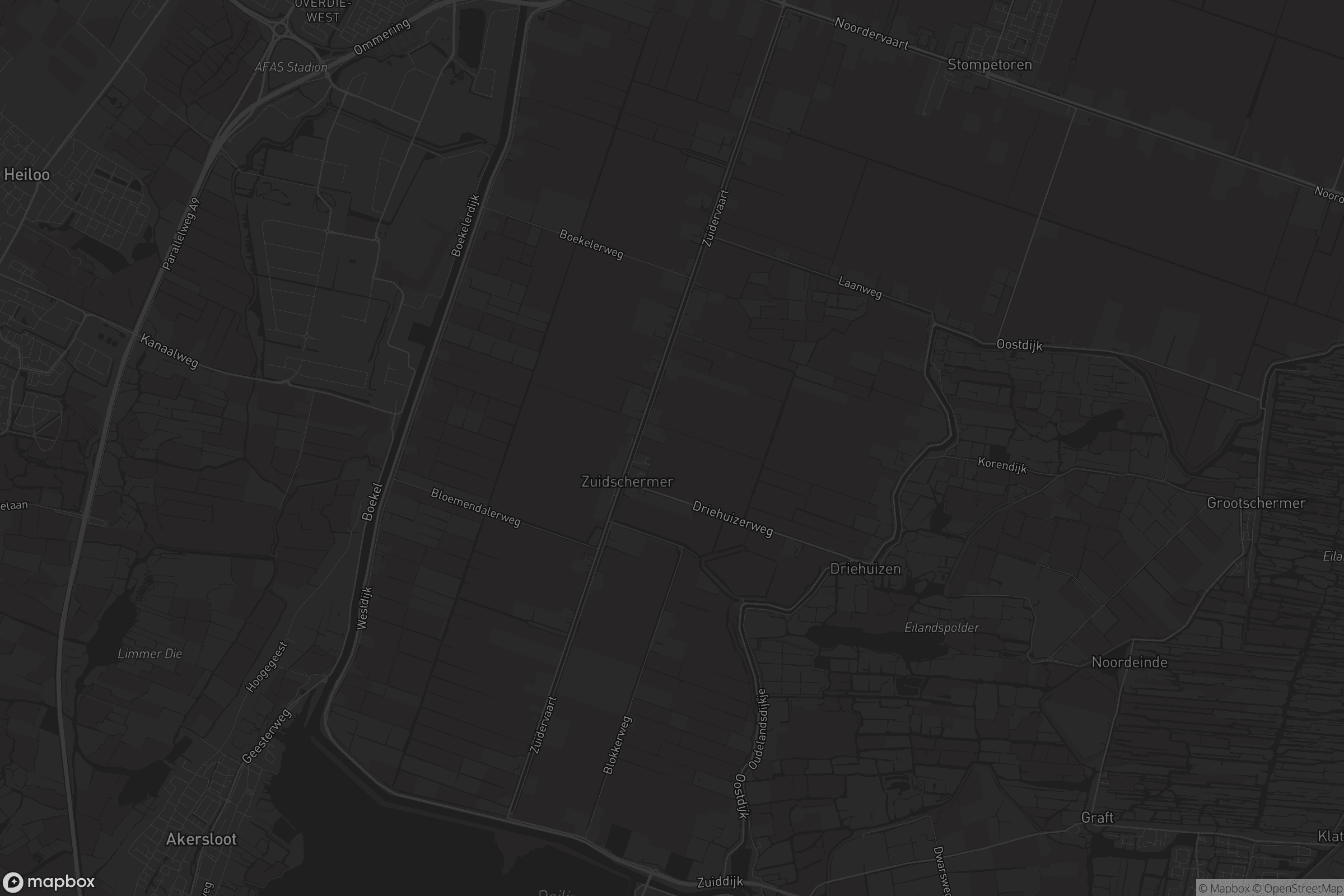 Kaart van Zuidschermer