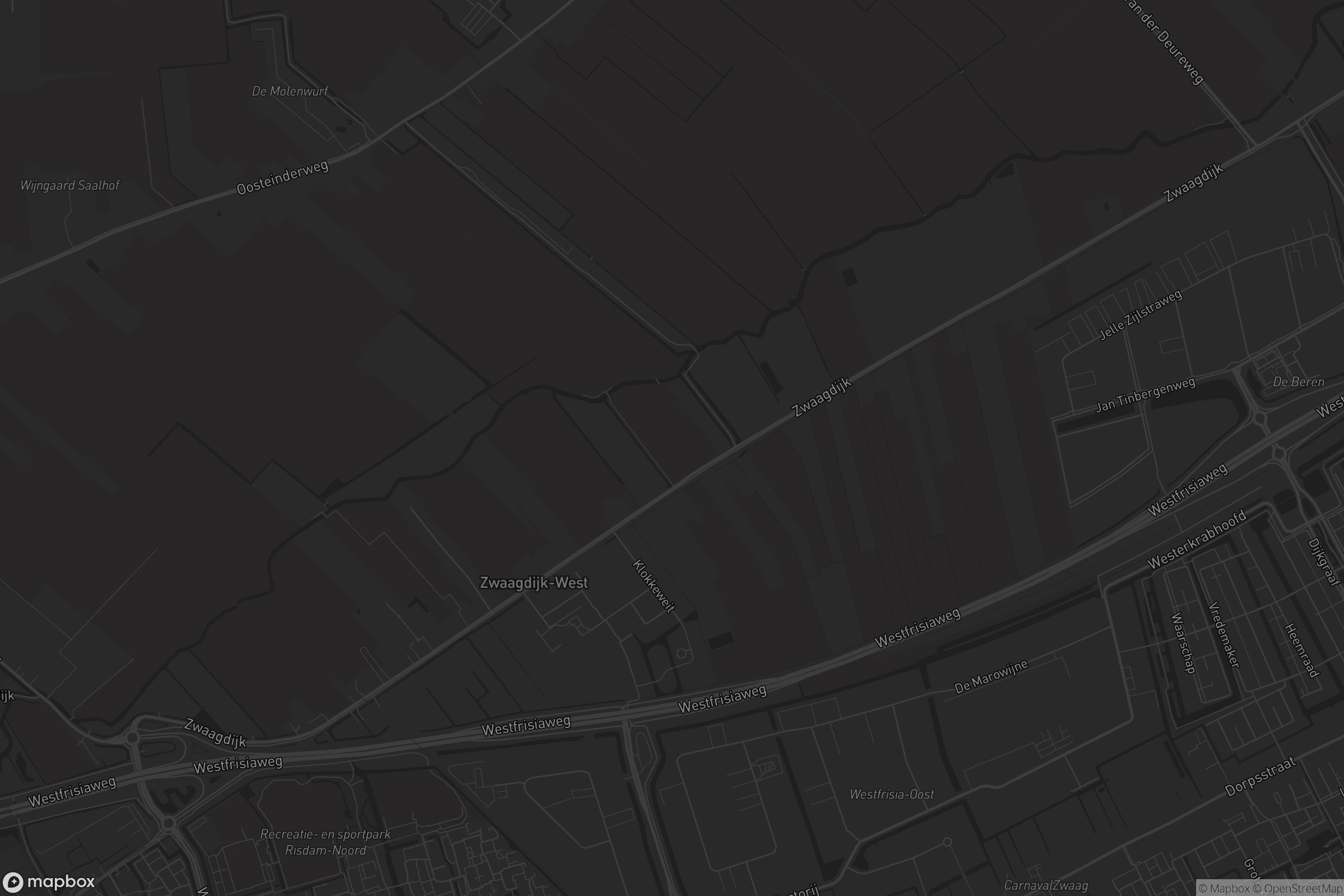 Kaart van Zwaagdijk-West