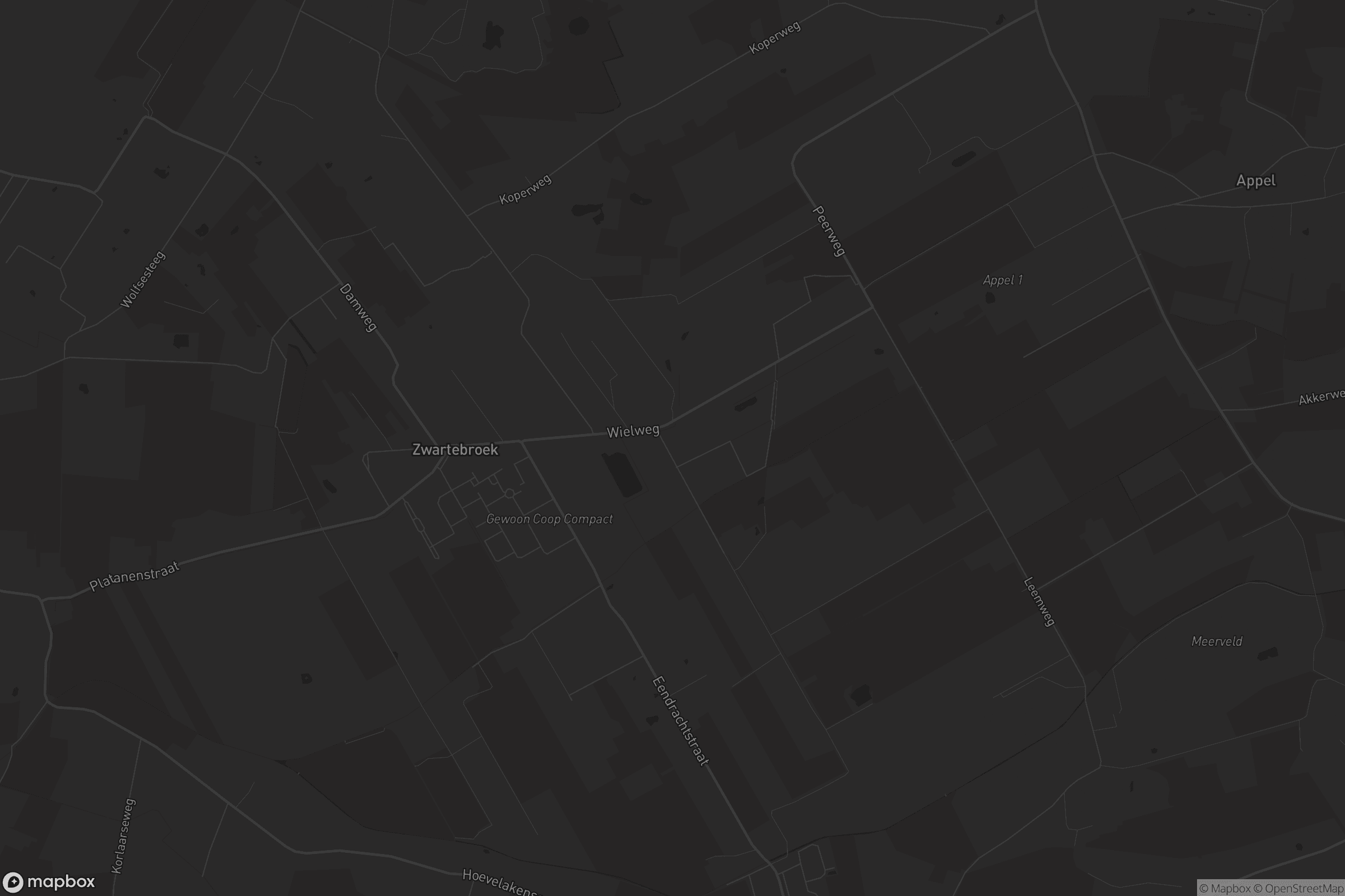 Kaart van Zwartebroek