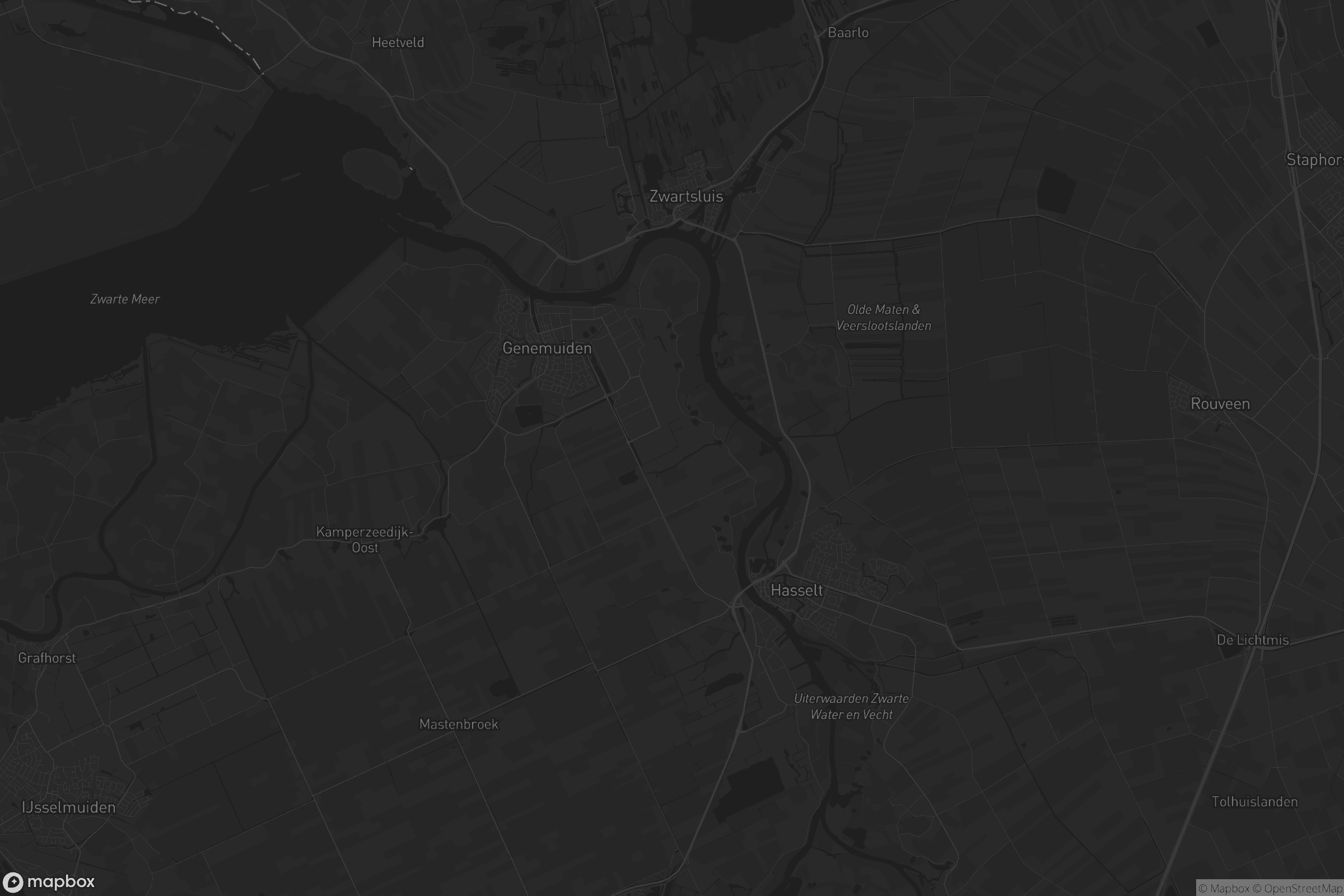 Kaart van Zwartewaterland