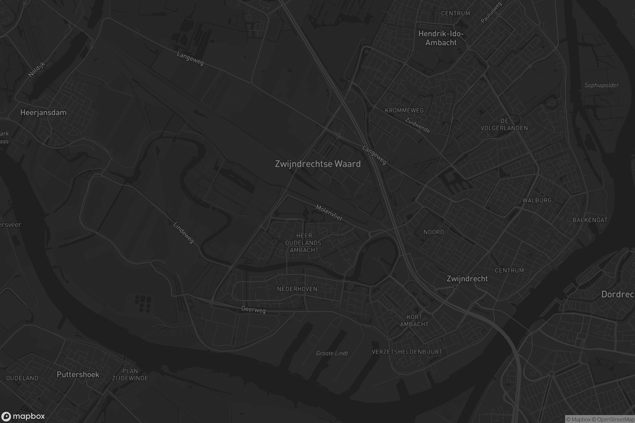 Kaart van Zwijndrecht