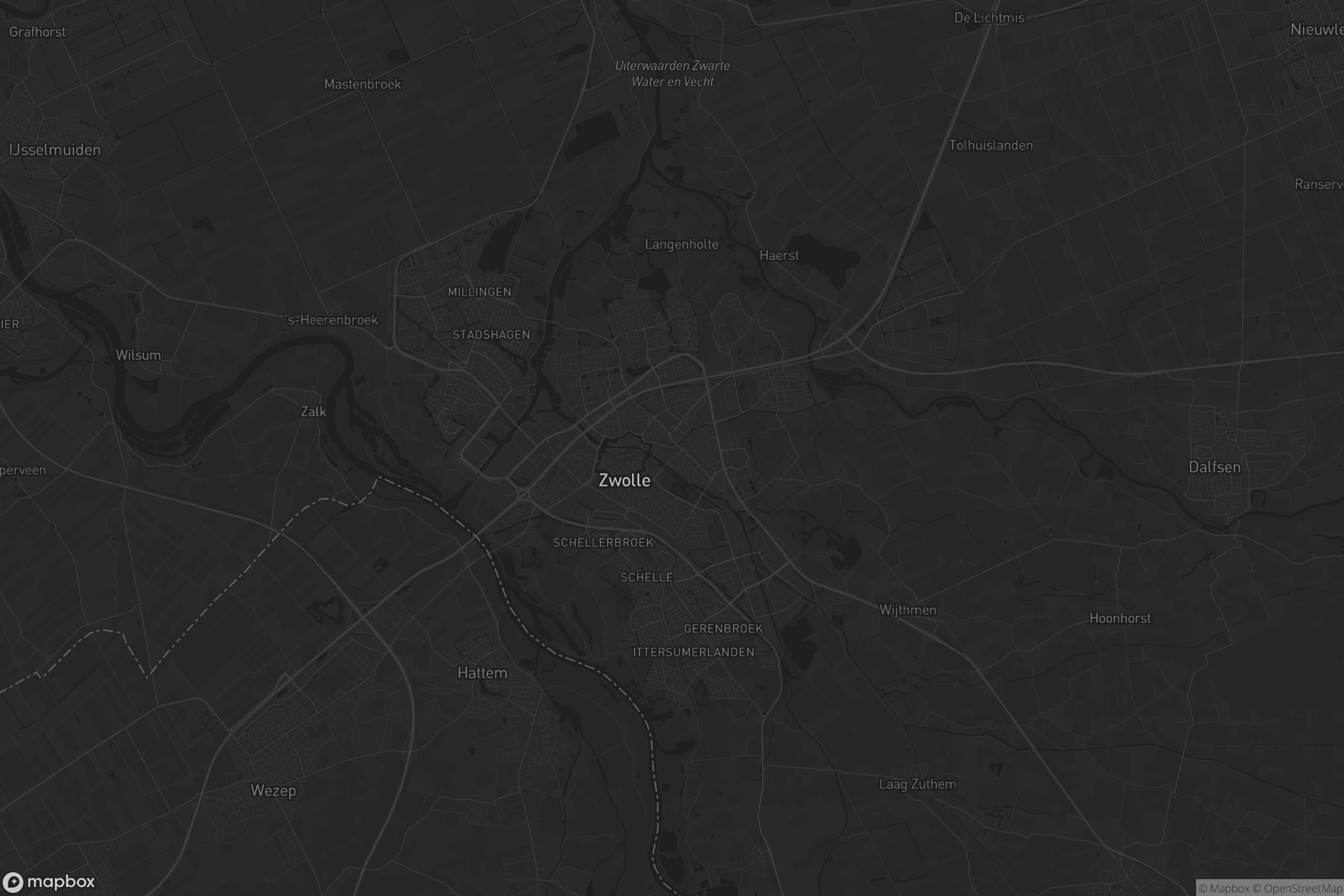 Kaart van Zwolle