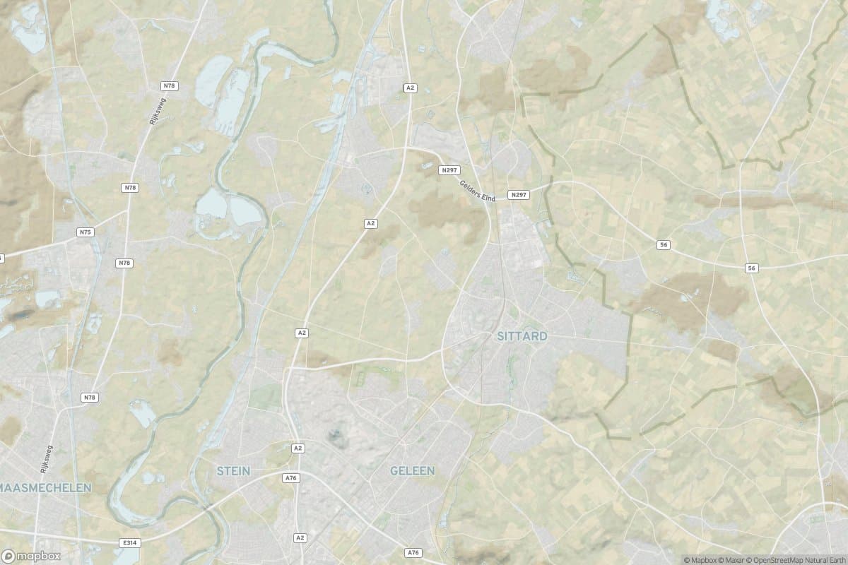 Kaart van sittard-geleen